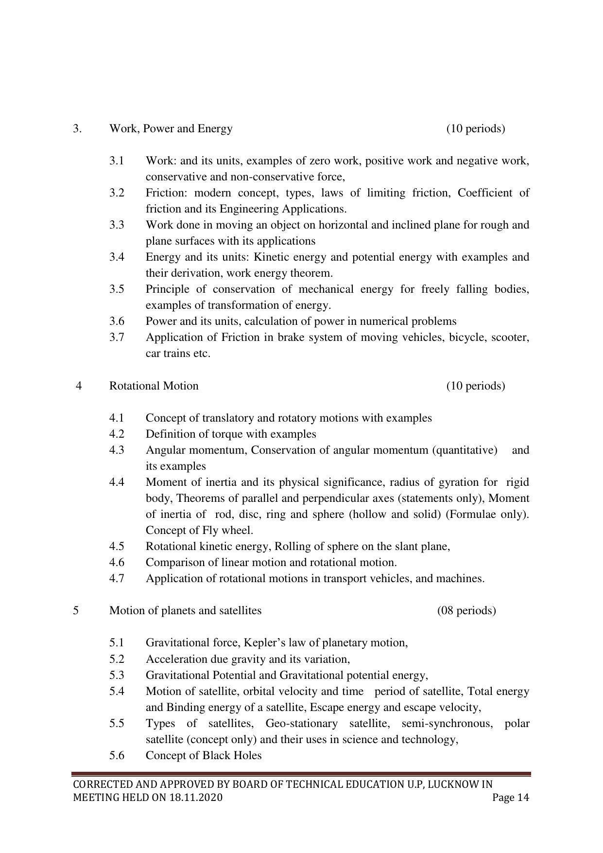 SYLLABUS FOR FIRST SEMESTER SESSION (2020-2021) - SIX SEMESTER DIPLOMA COURSE IN PLASTIC MOULD TECHNOLOGY - Page 14