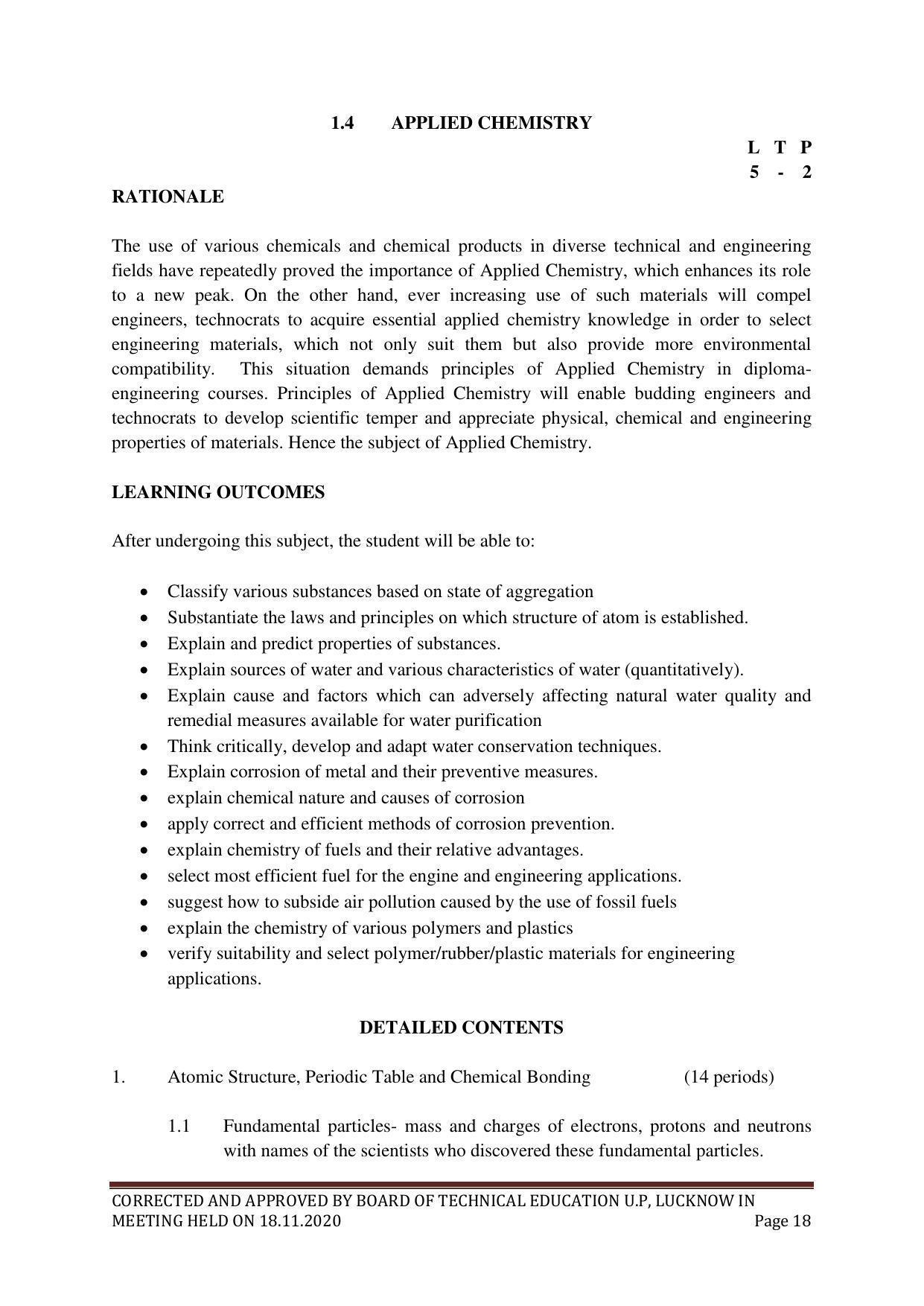 SYLLABUS FOR FIRST SEMESTER SESSION (2020-2021) - SIX SEMESTER DIPLOMA COURSE IN PLASTIC MOULD TECHNOLOGY - Page 18