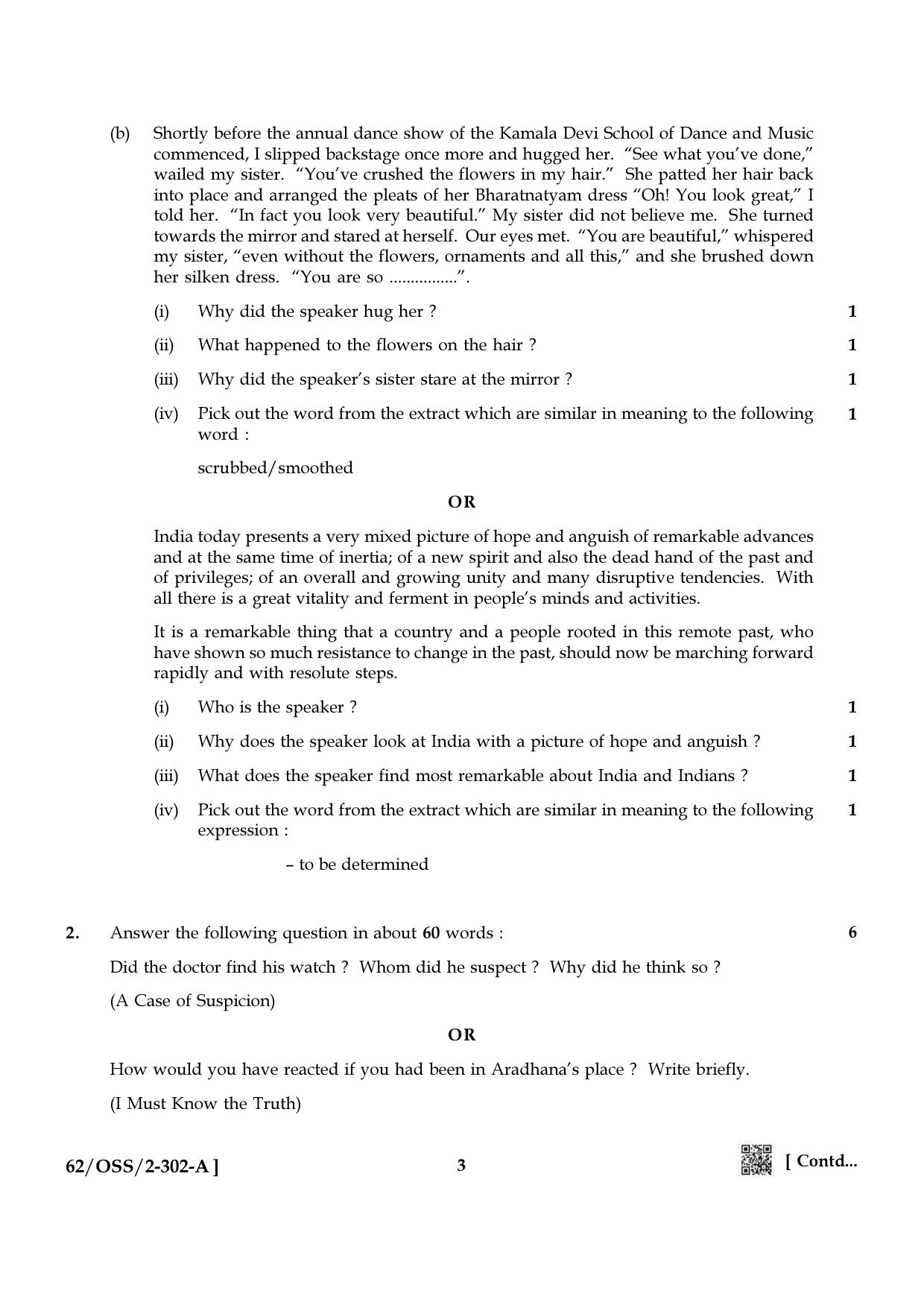 NIOS October 2021 Class 12 English Question Paper - Page 3