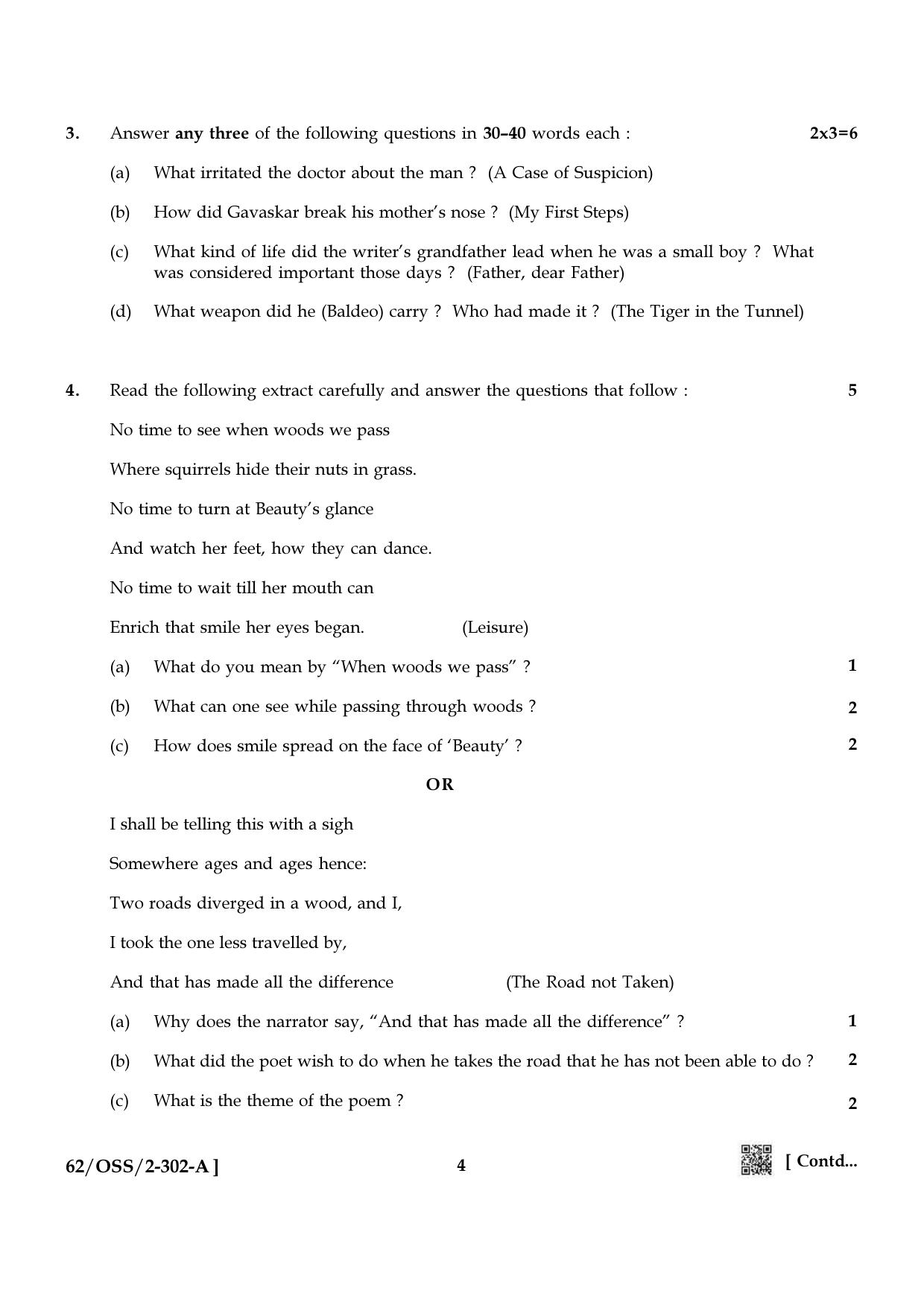 NIOS October 2021 Class 12 English Question Paper - Page 4