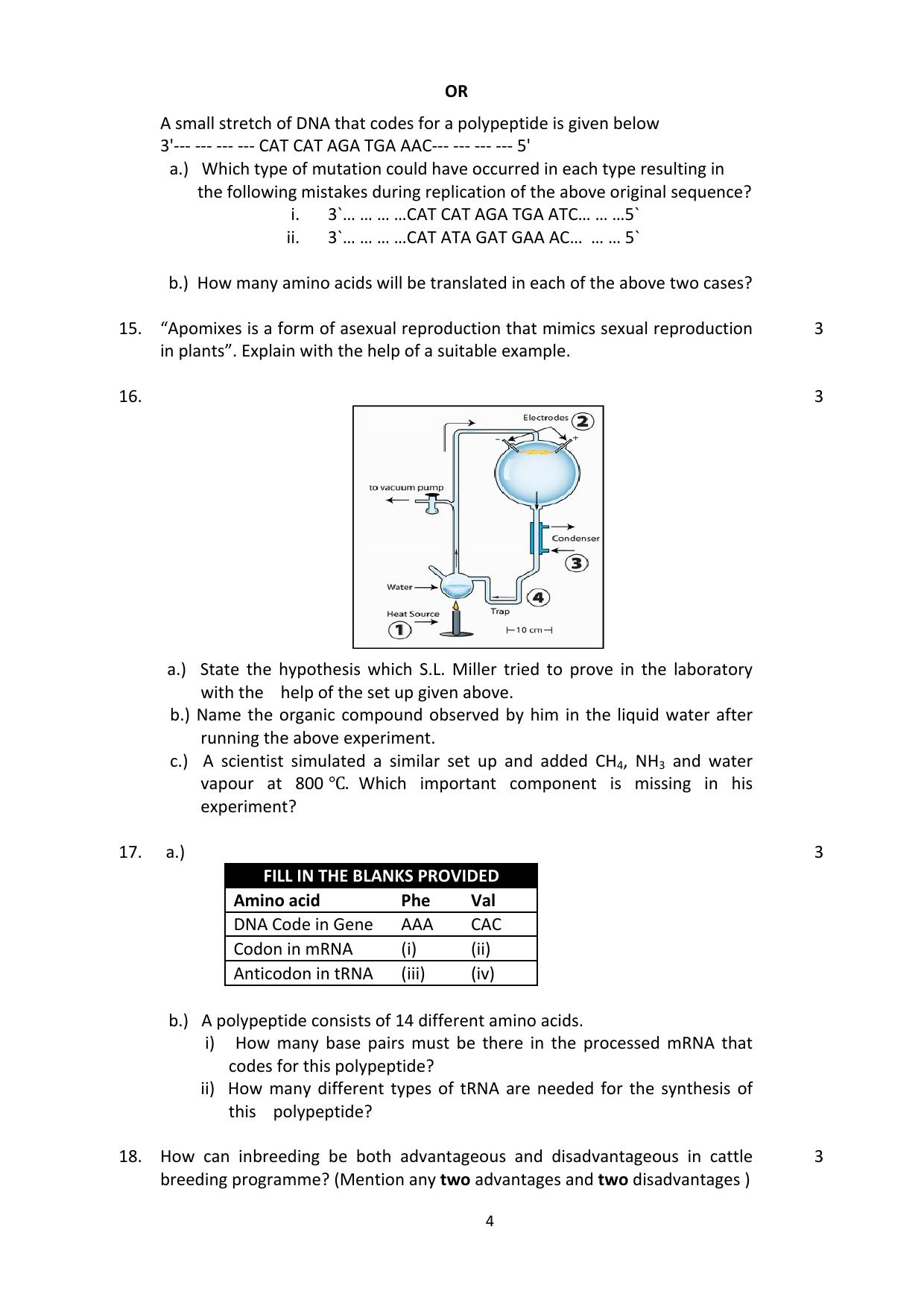 CBSE Class 12 Biology Skill Education-Sample Paper 2019-20 - Page 4