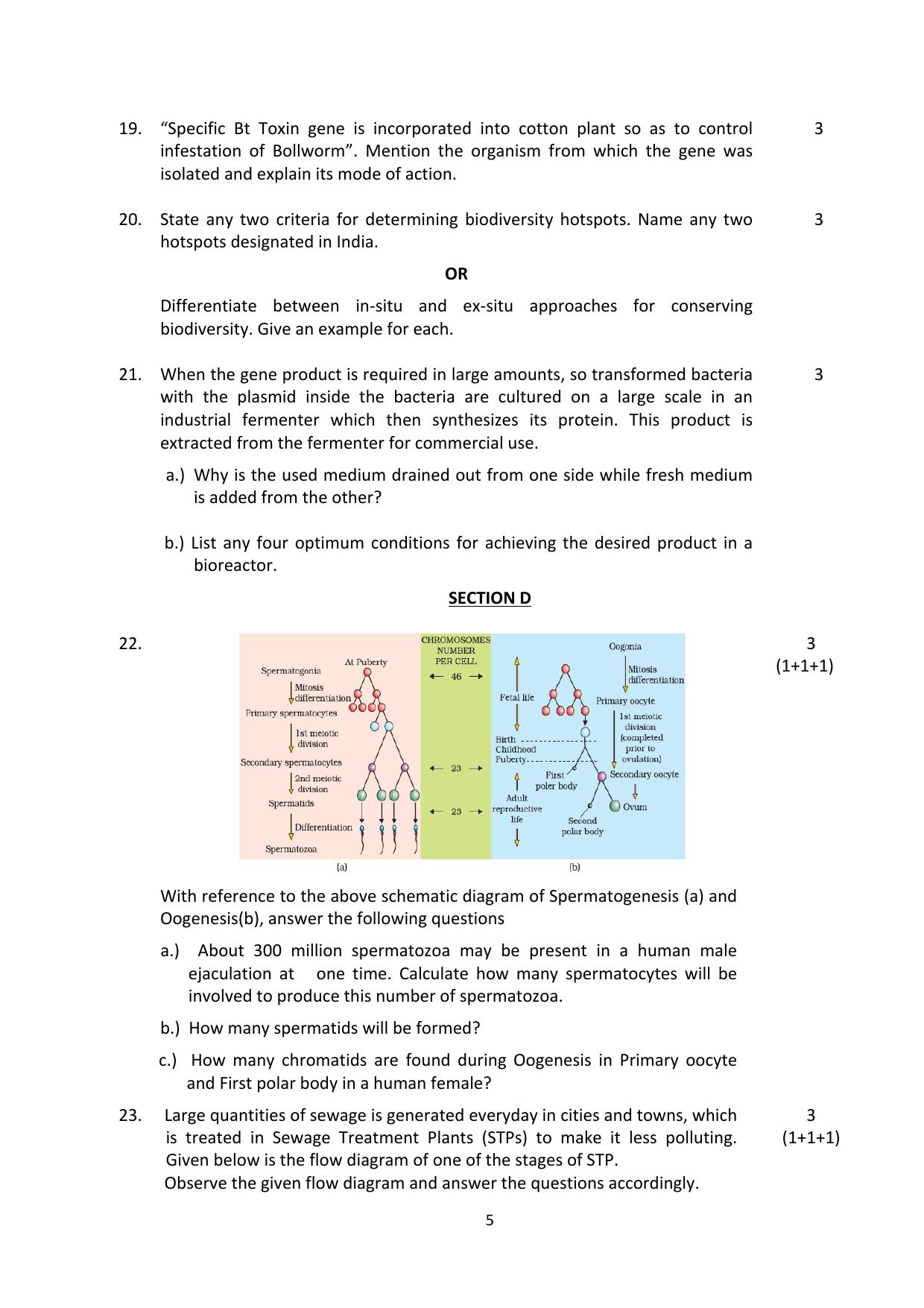 CBSE Class 12 Biology Skill Education-Sample Paper 2019-20 - Page 5