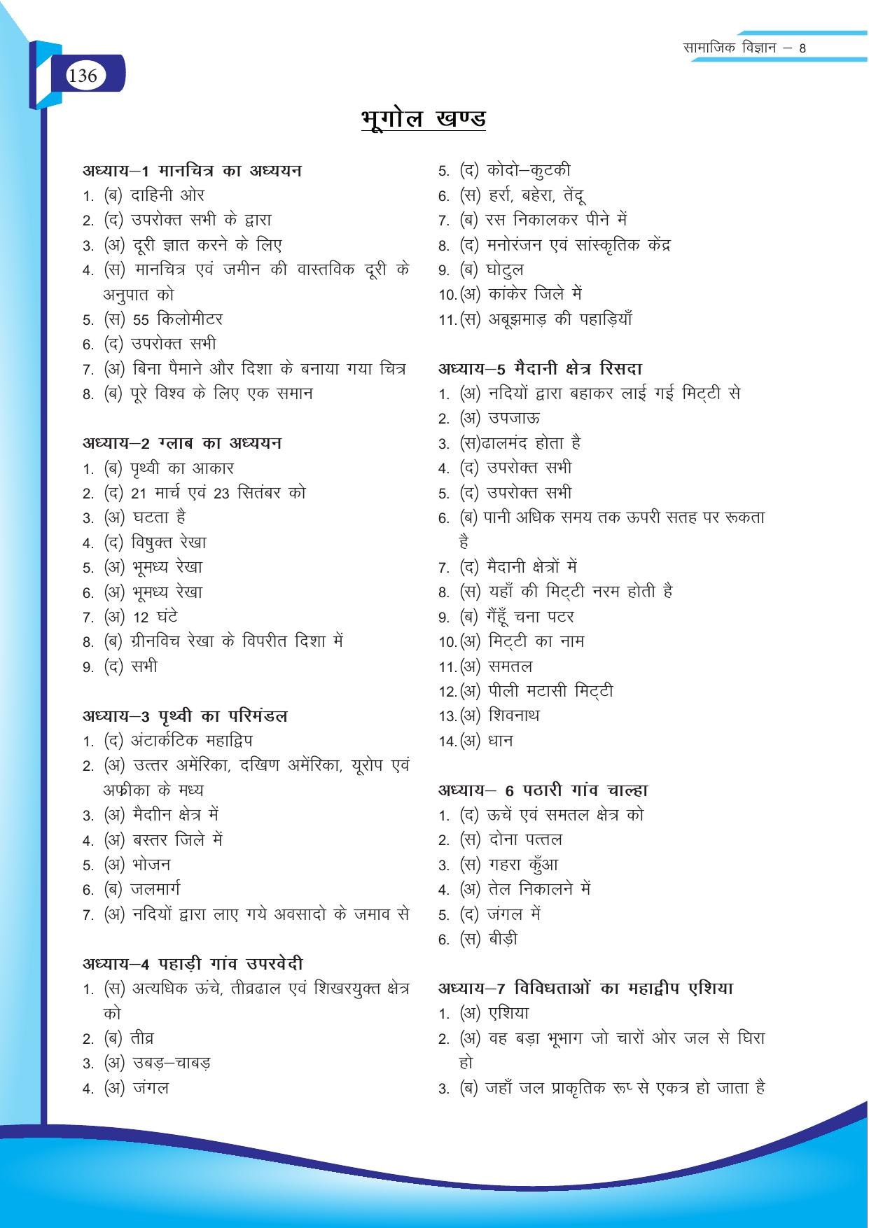 Chhattisgarh Board Class 8 SST Question Bank - Page 52