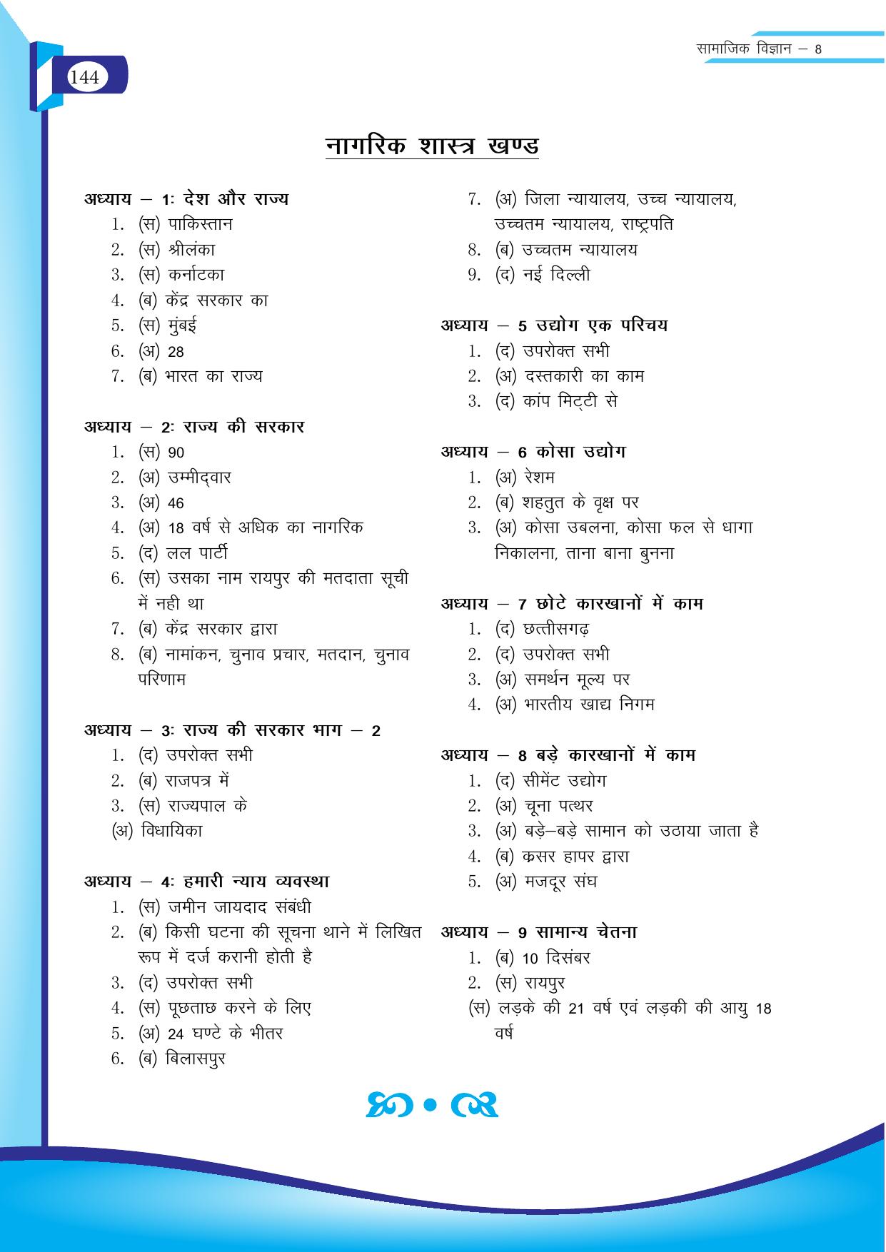 Chhattisgarh Board Class 8 SST Question Bank - Page 60