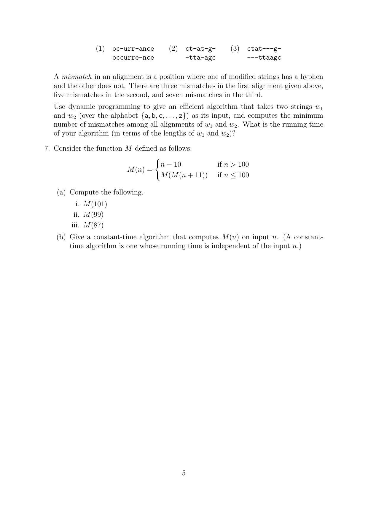 CMI Entrance Exam 2016 Question Paper MSc/PhD Computer Science - Page 5