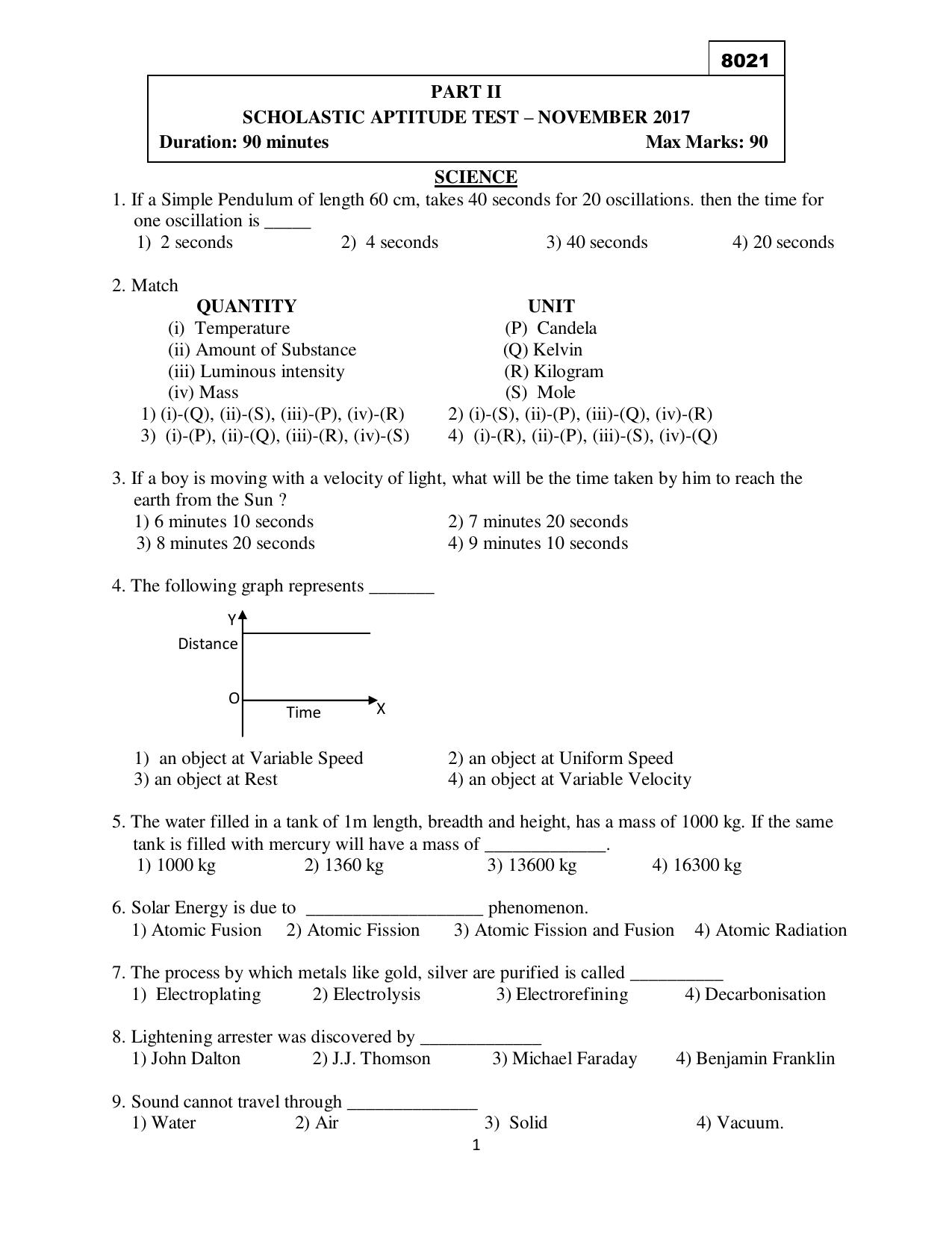Puducherry NMMS 2017 Question Paper - Page 14