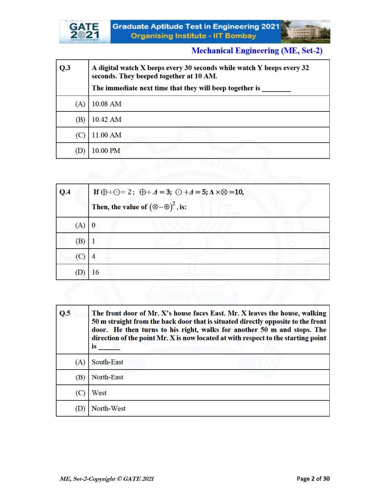 GATE 2021 Mechanical Engineering (ME) Question Paper - Page 39