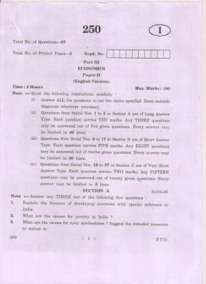 AP Inter 2nd Year Economics-II (EM) May 2018 (General) Question Paper