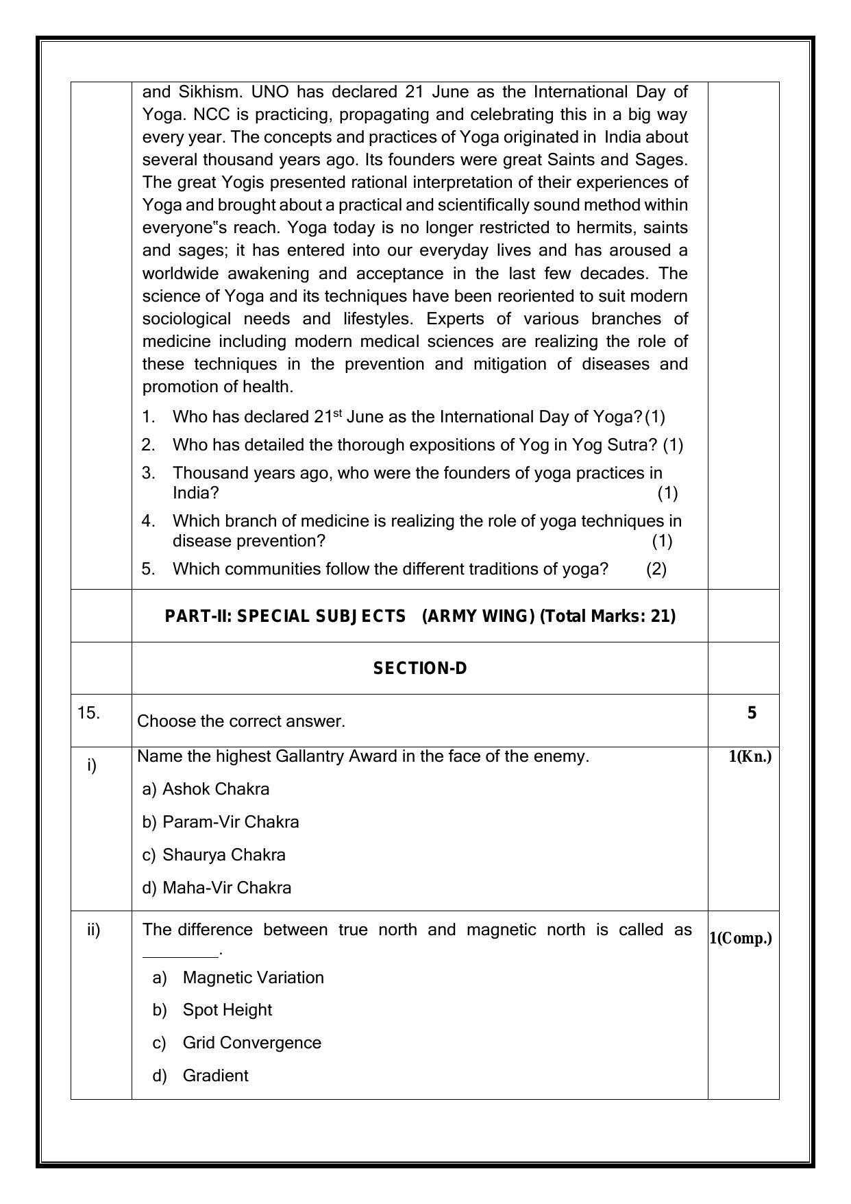 CBSE Class 10 NCC Sample Paper 2024 - Page 5