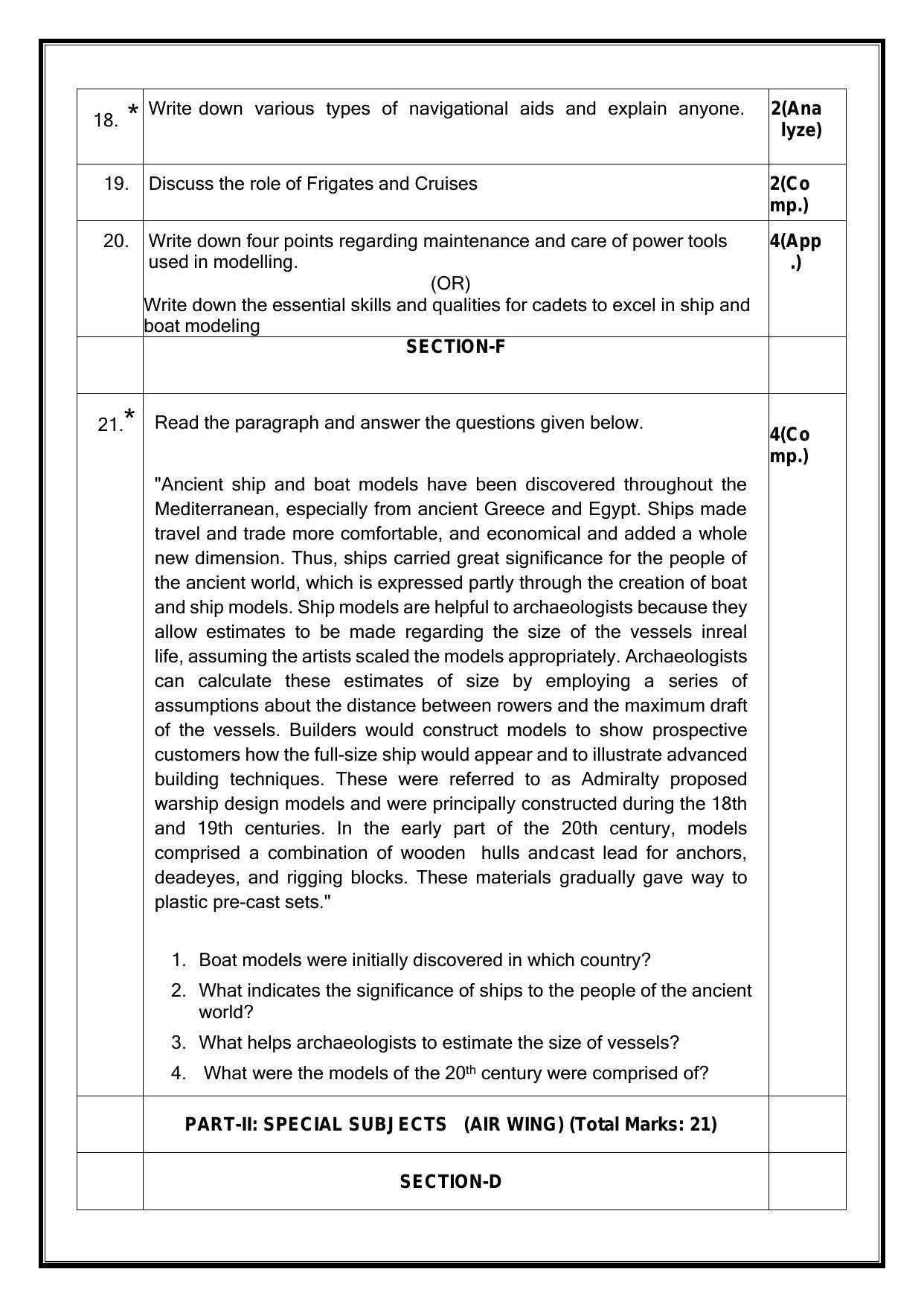 CBSE Class 10 NCC Sample Paper 2024 - Page 9