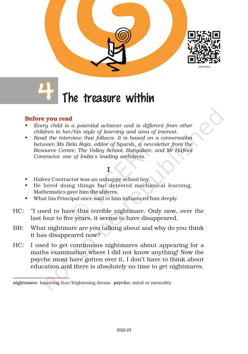 NCERT Book for Class 8 English It So Happened Chapter 4 The Treasure Within - Page 1