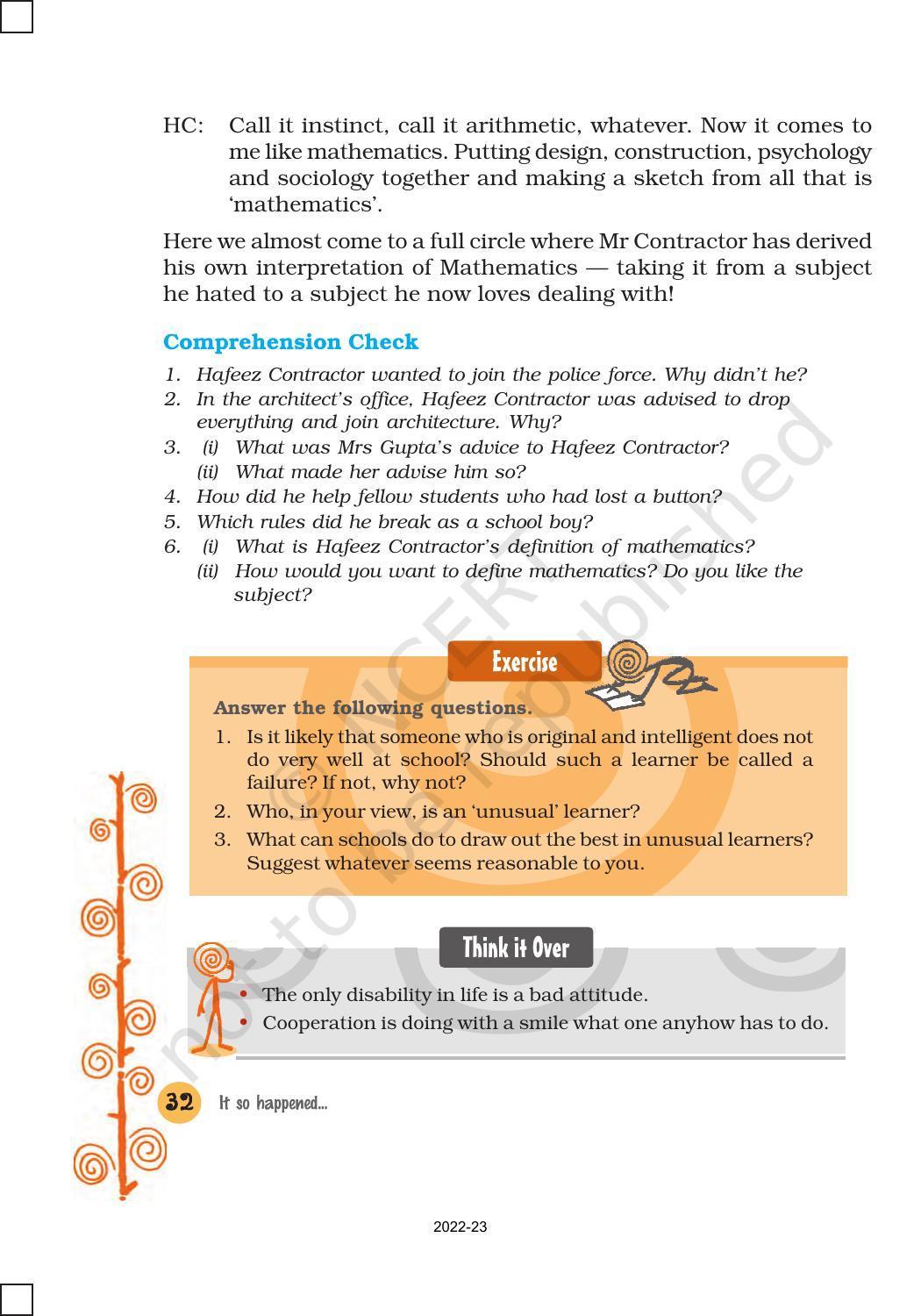 ncert book class 8 english it so happened chapter 5