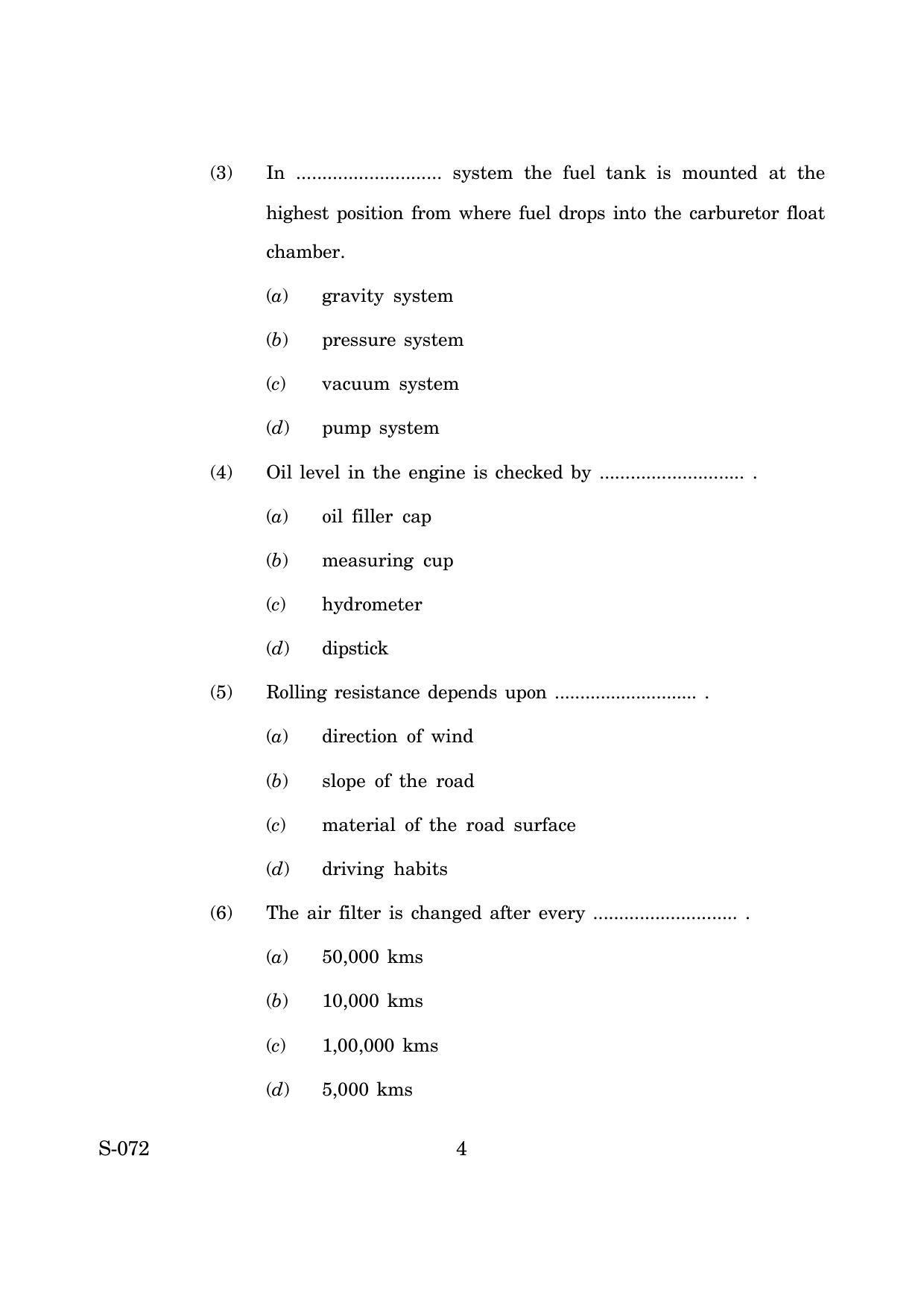 Goa Board Class 10 Automobile (March 2019) Question Paper - Page 4