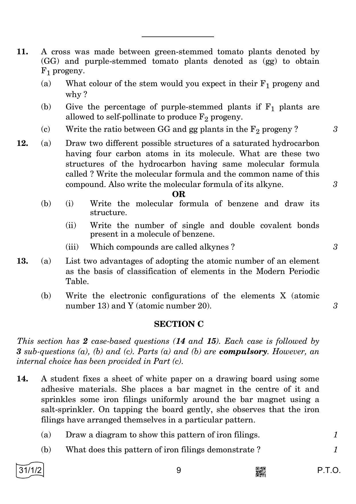CBSE Class 10 31-1-2 Science 2022 Question Paper - Page 9