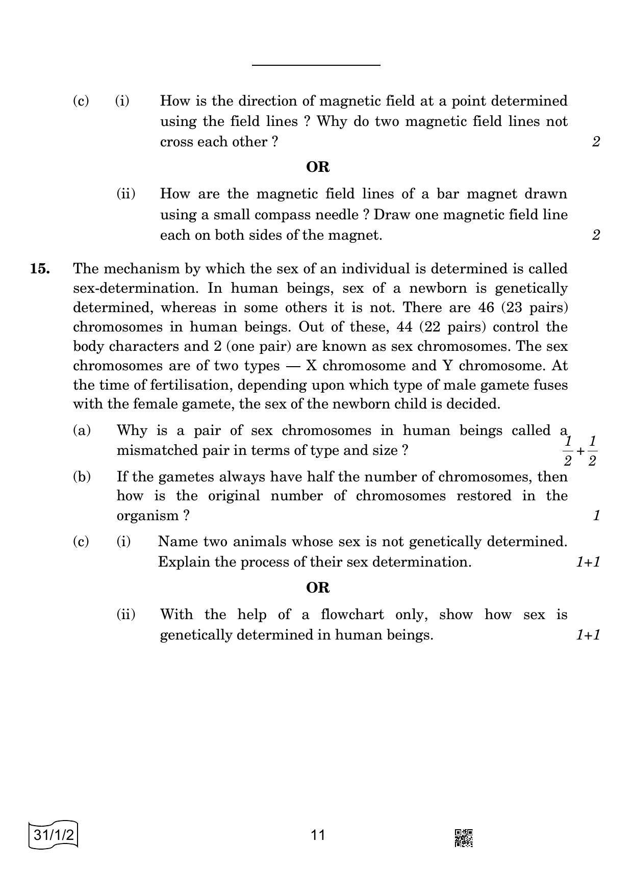 CBSE Class 10 31-1-2 Science 2022 Question Paper - Page 15