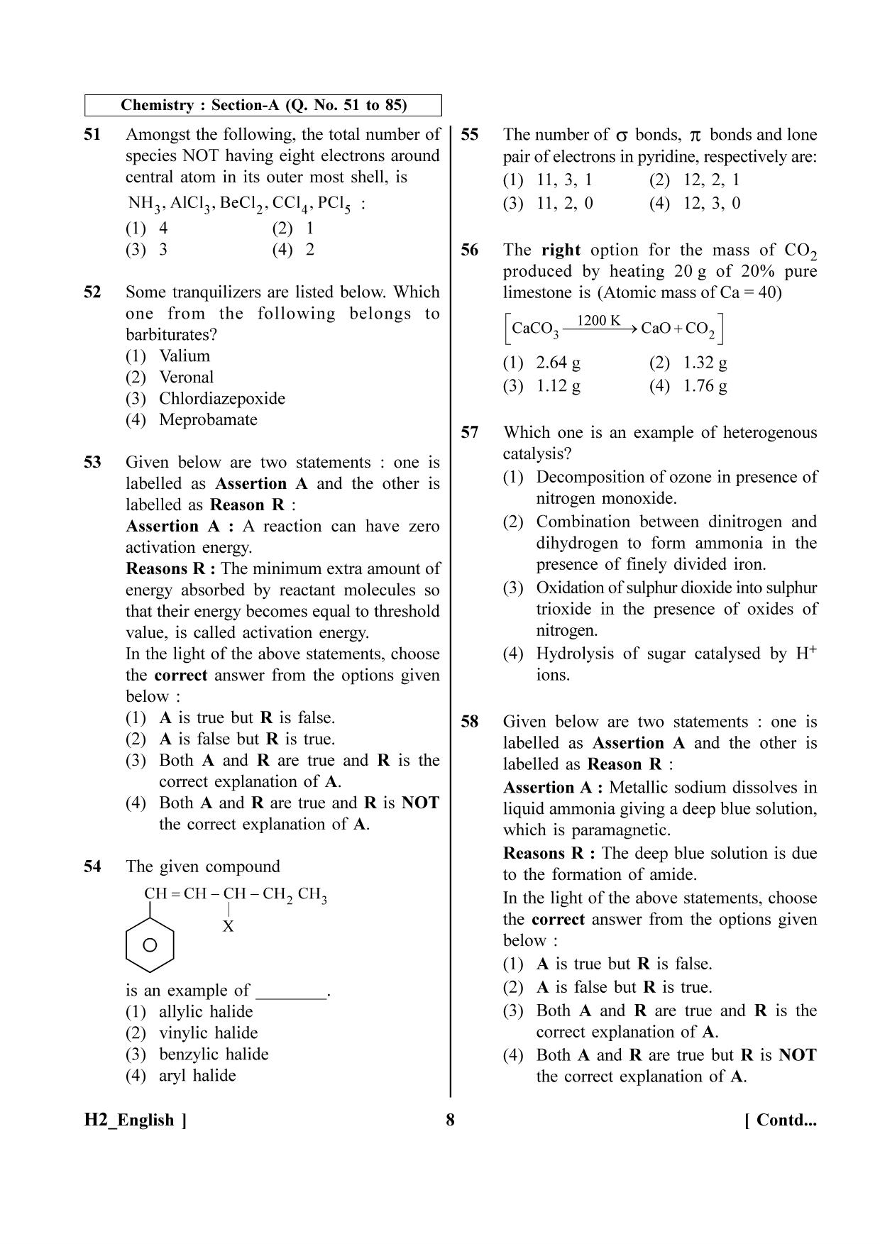 NEET 2023 H2 Question Paper - Page 8