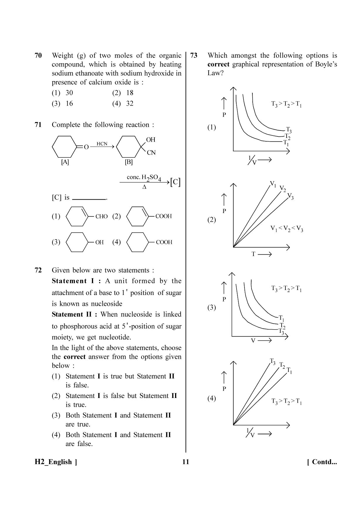 NEET 2023 H2 Question Paper - Page 11