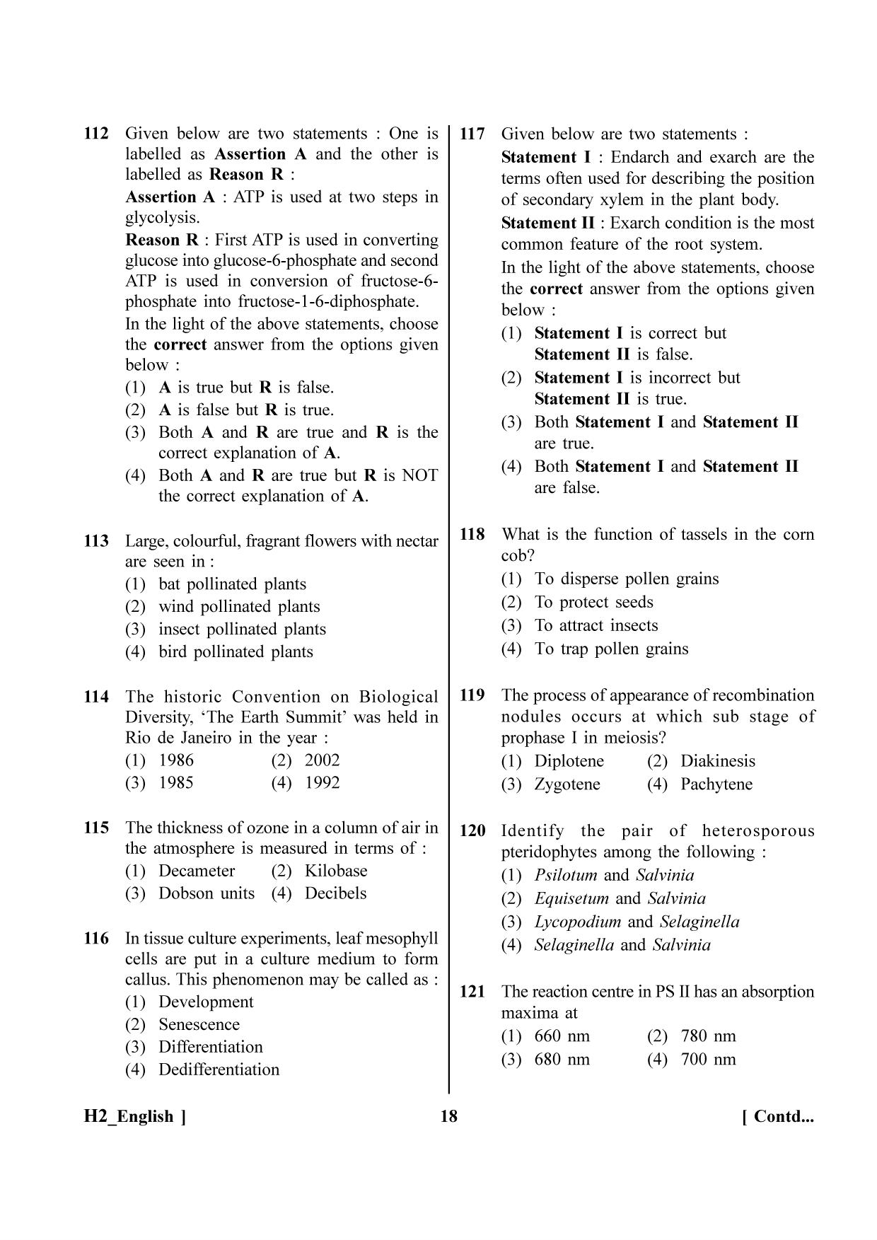 NEET 2023 H2 Question Paper - Page 18