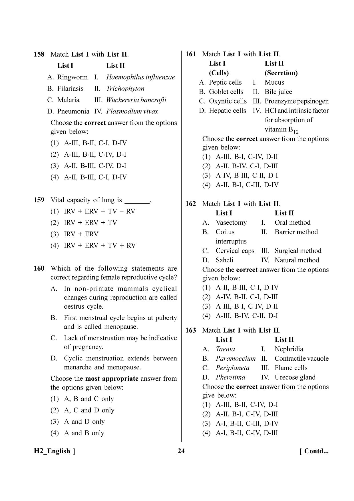 NEET 2023 H2 Question Paper - Page 24