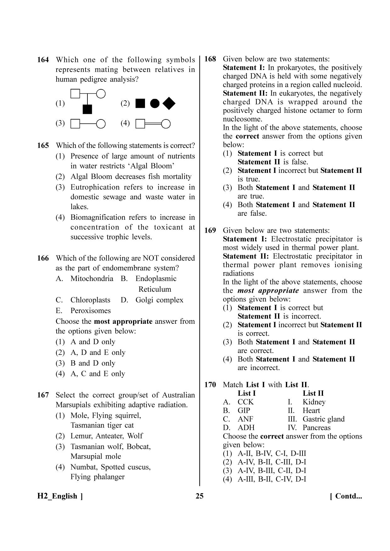NEET 2023 H2 Question Paper - Page 25