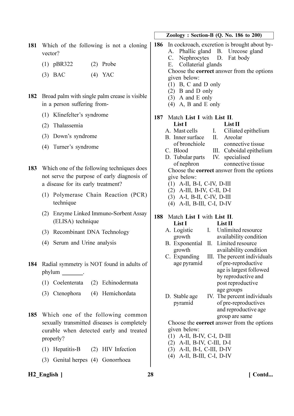 NEET 2023 H2 Question Paper - Page 28