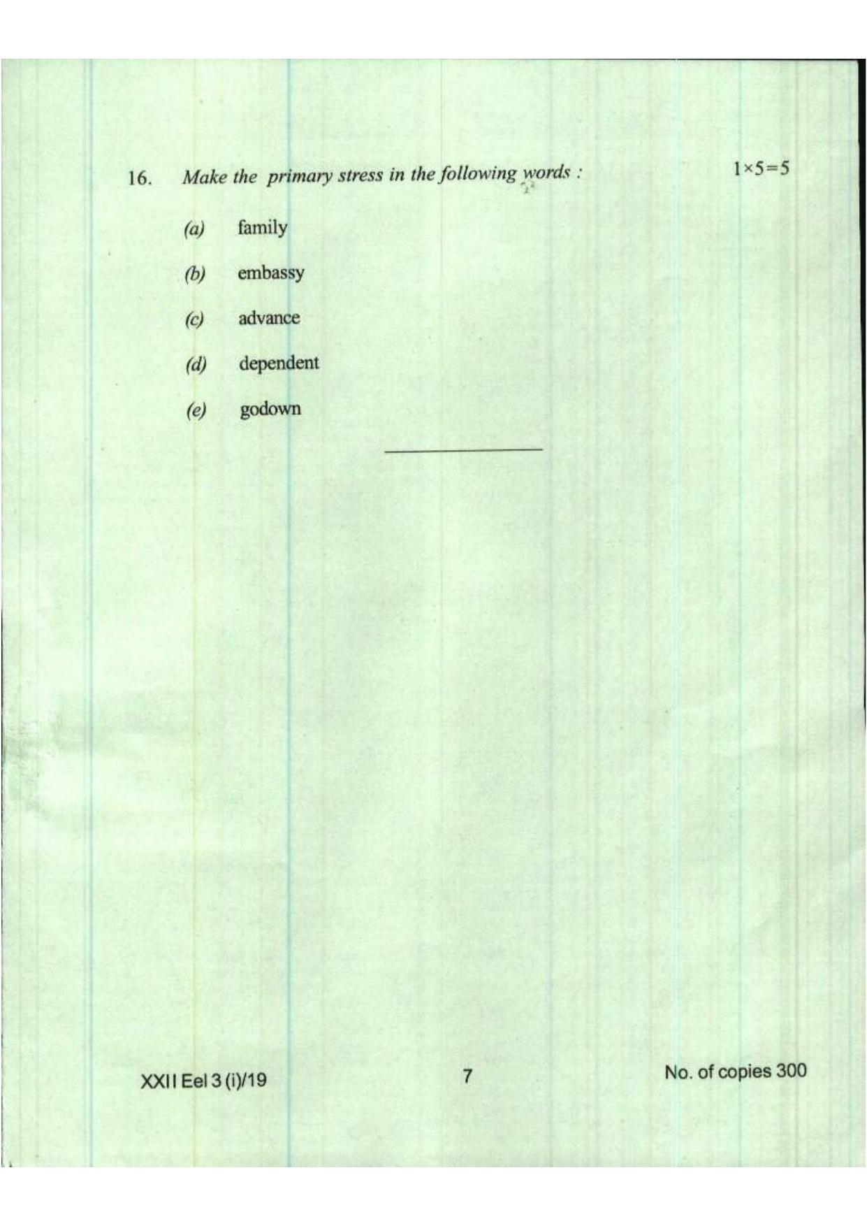COHSEM Class 12 Elective English 2019 Question Papers - Page 7