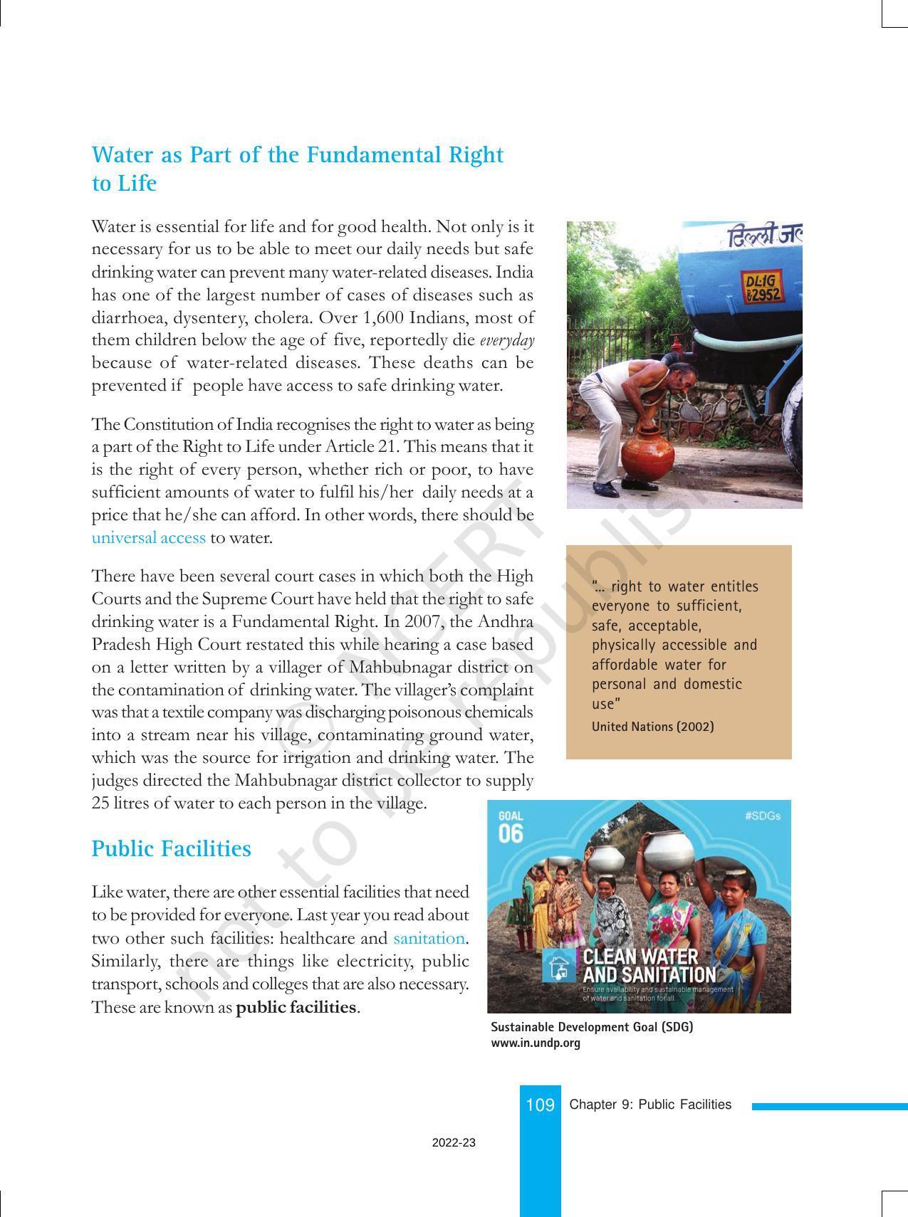 NCERT Book for Class 8 Civics Chapter 9 Public Facilities - Page 6