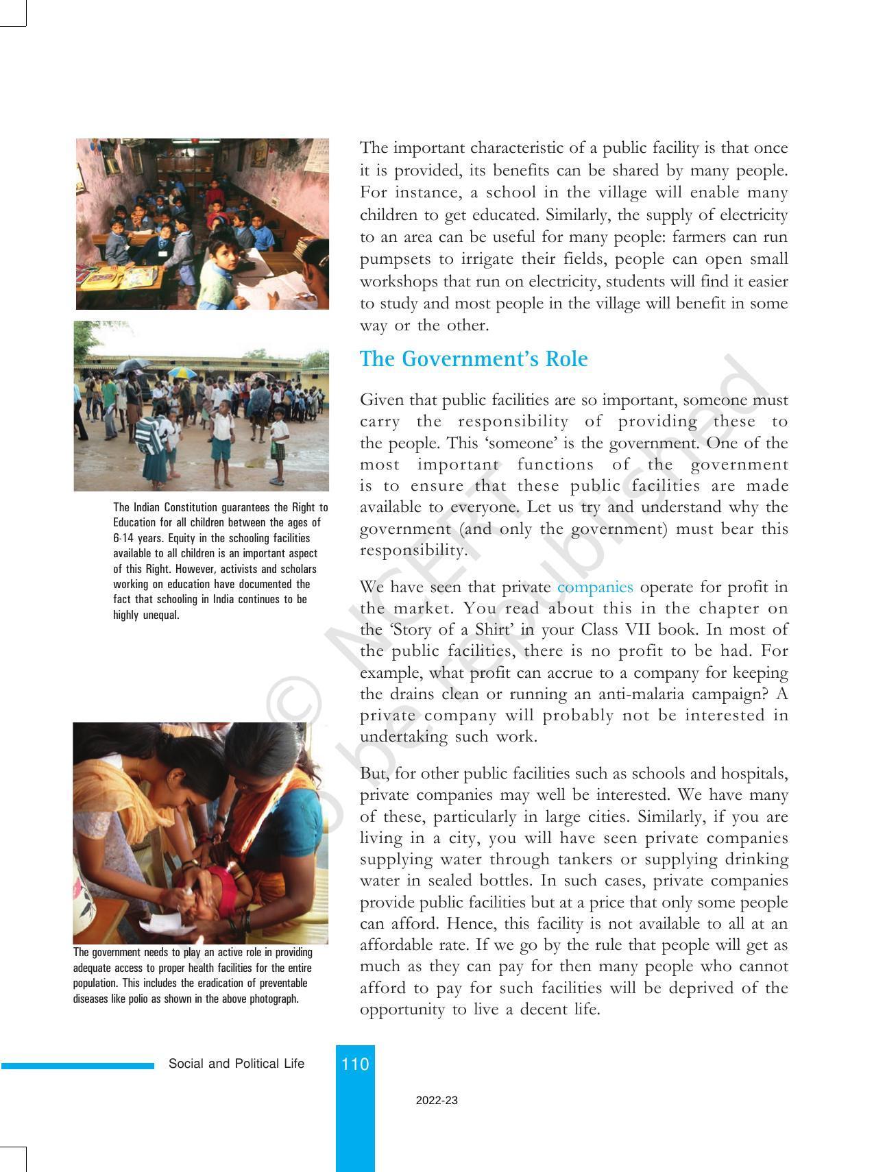 NCERT Book for Class 8 Civics Chapter 9 Public Facilities - Page 7