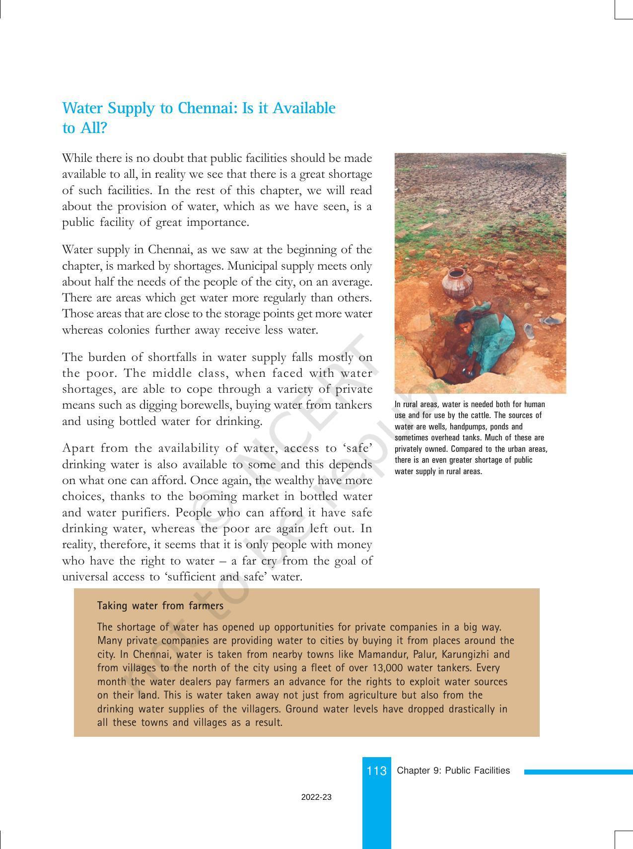 NCERT Book for Class 8 Civics Chapter 9 Public Facilities - Page 10