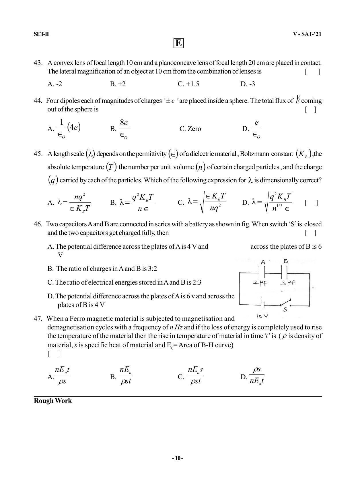 VSAT Exam BIPC Sample Question Paper - Page 10