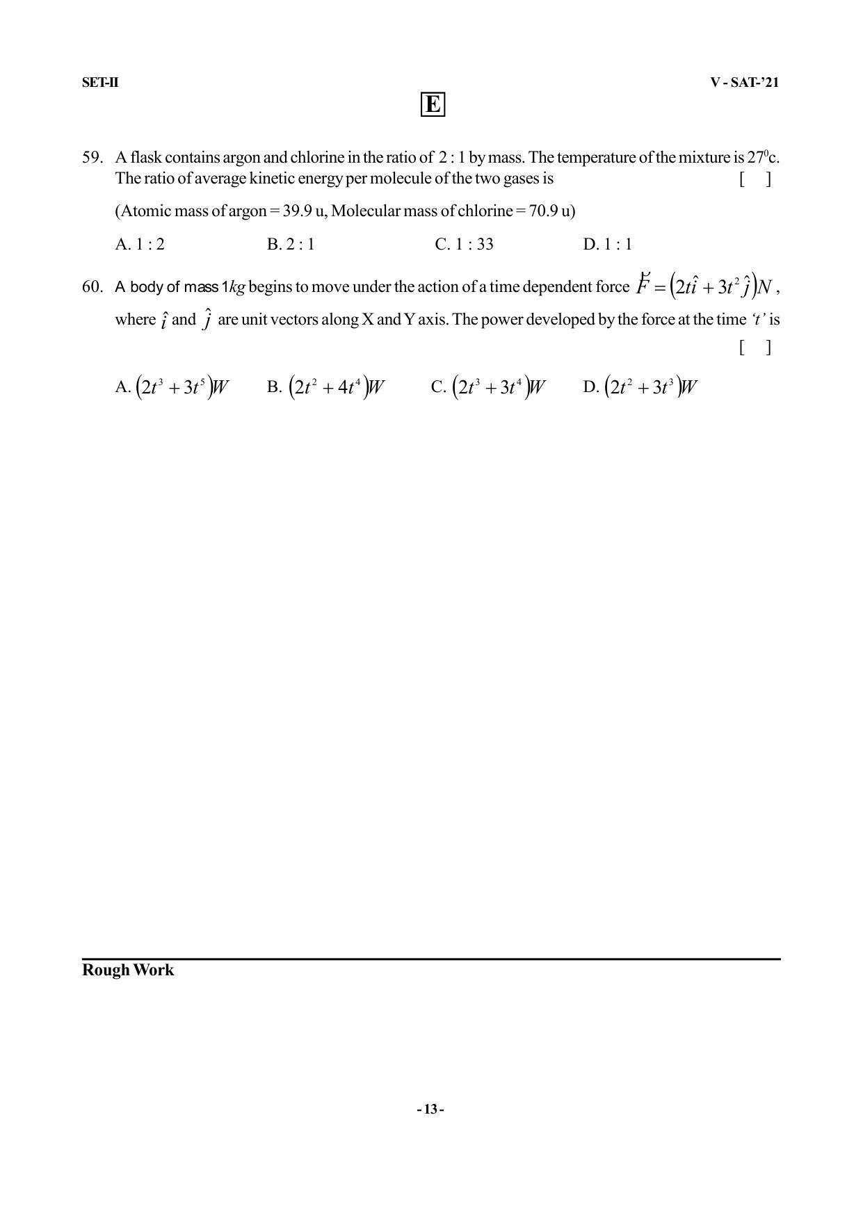 VSAT Exam BIPC Sample Question Paper - Page 13