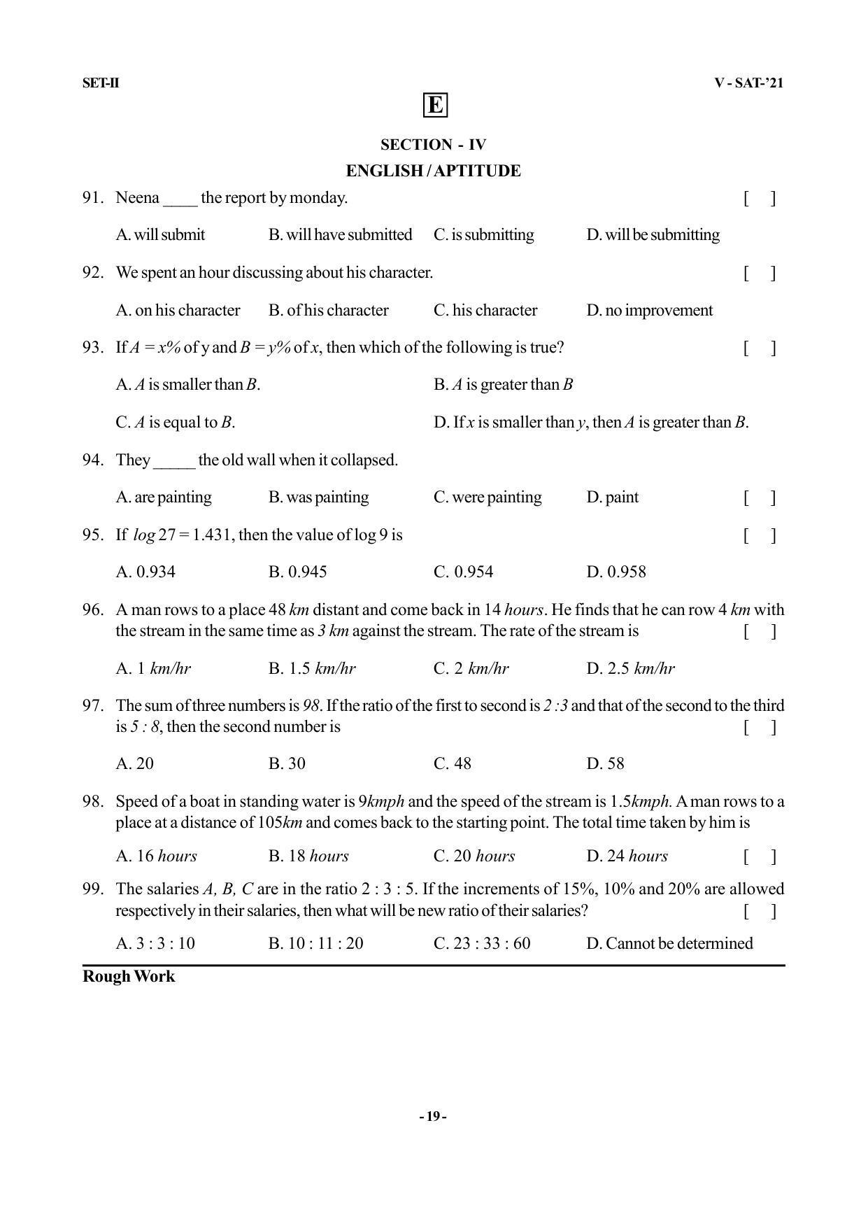 VSAT Exam BIPC Sample Question Paper - Page 19
