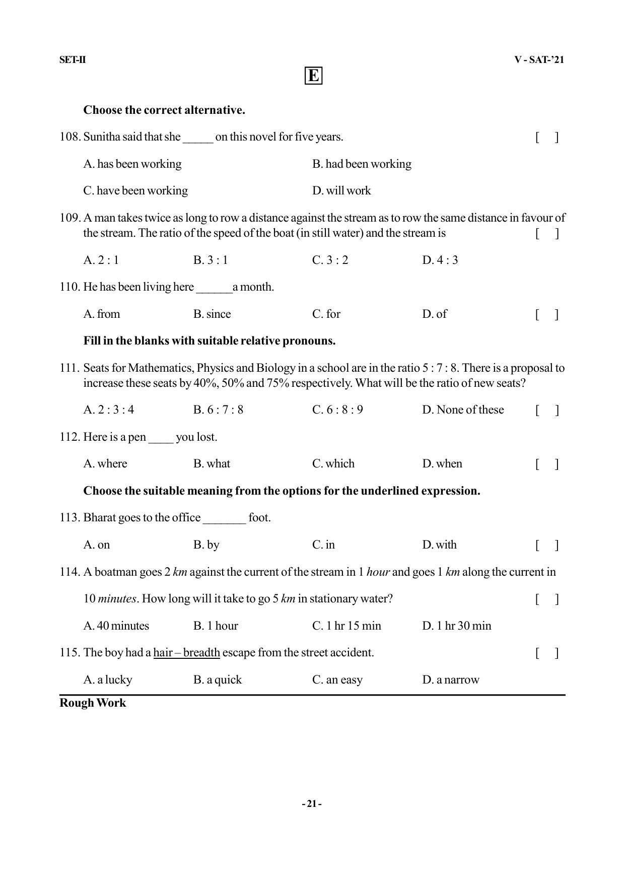 VSAT Exam BIPC Sample Question Paper - Page 21