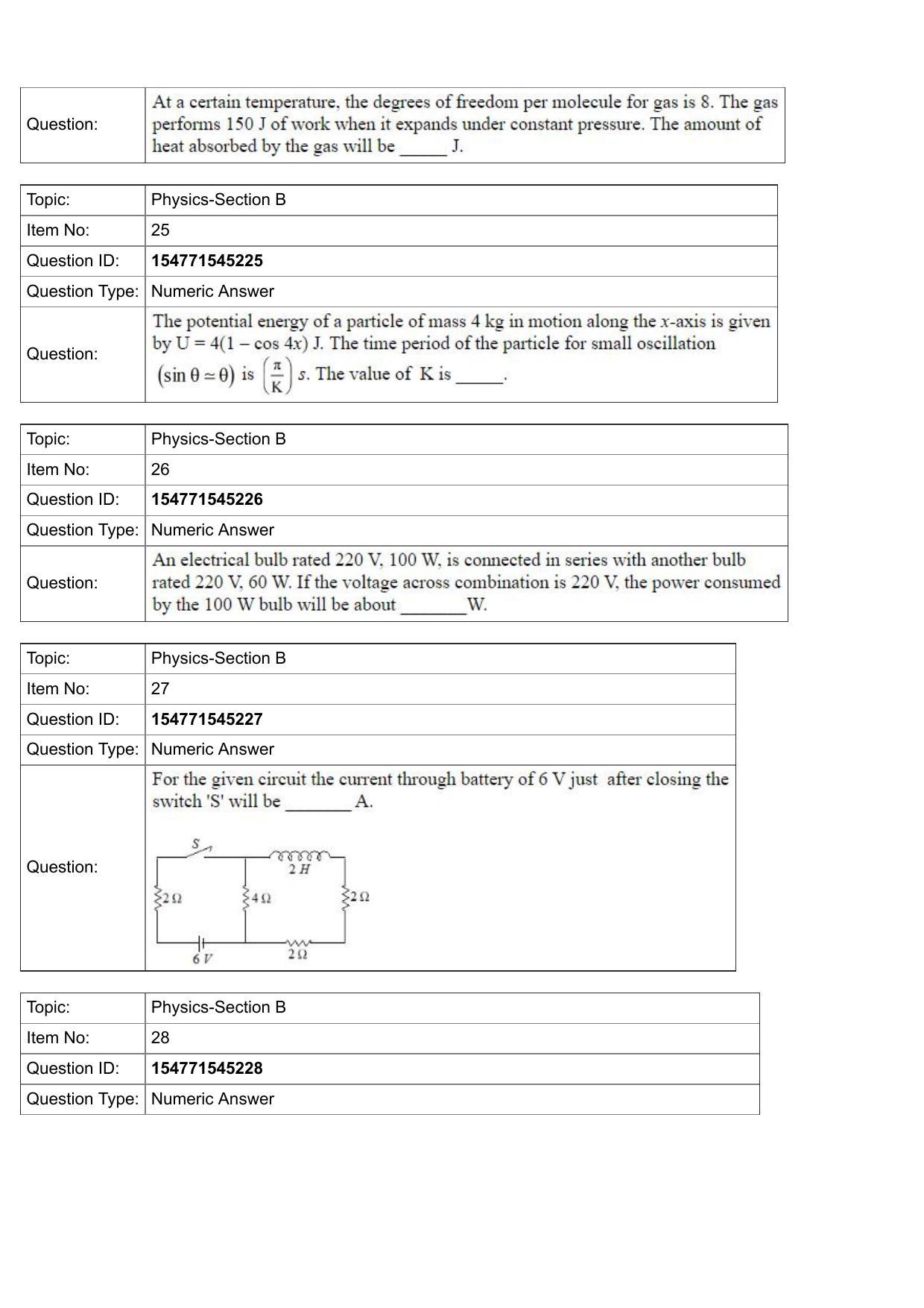 JEE Mains 2022: BTech English (Shift 2) 28-07-2022 Question Paper - Page 10
