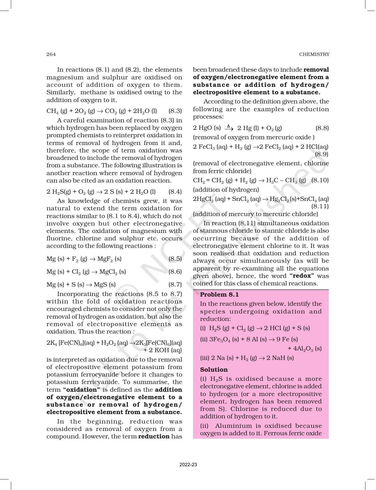 NCERT Book for Class 11 Chemistry Chapter 8 Redox Reactions - Page 2