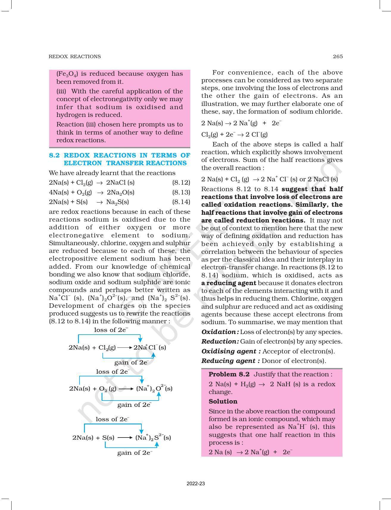 NCERT Book for Class 11 Chemistry Chapter 8 Redox Reactions - Page 3