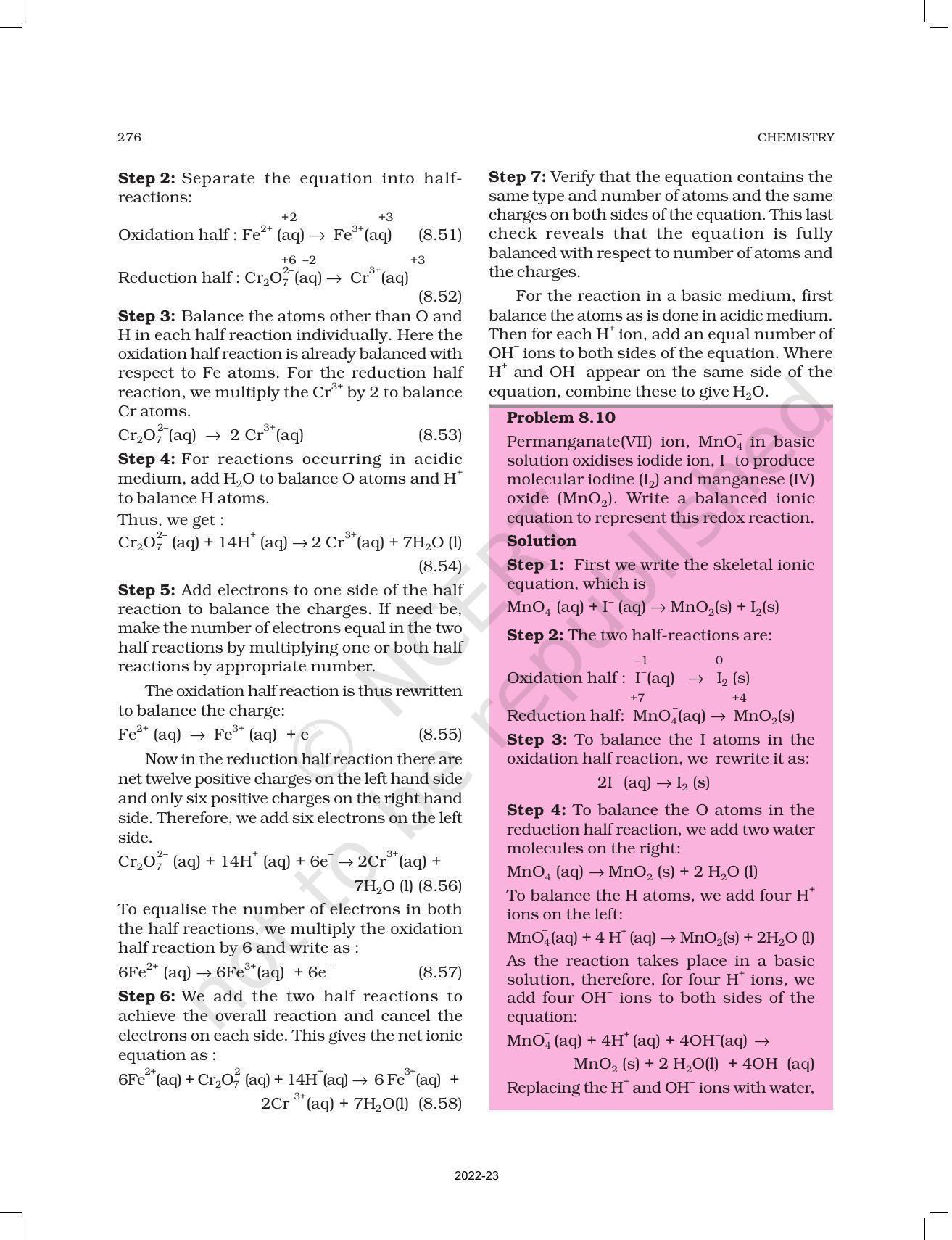 NCERT Book for Class 11 Chemistry Chapter 8 Redox Reactions - Page 14