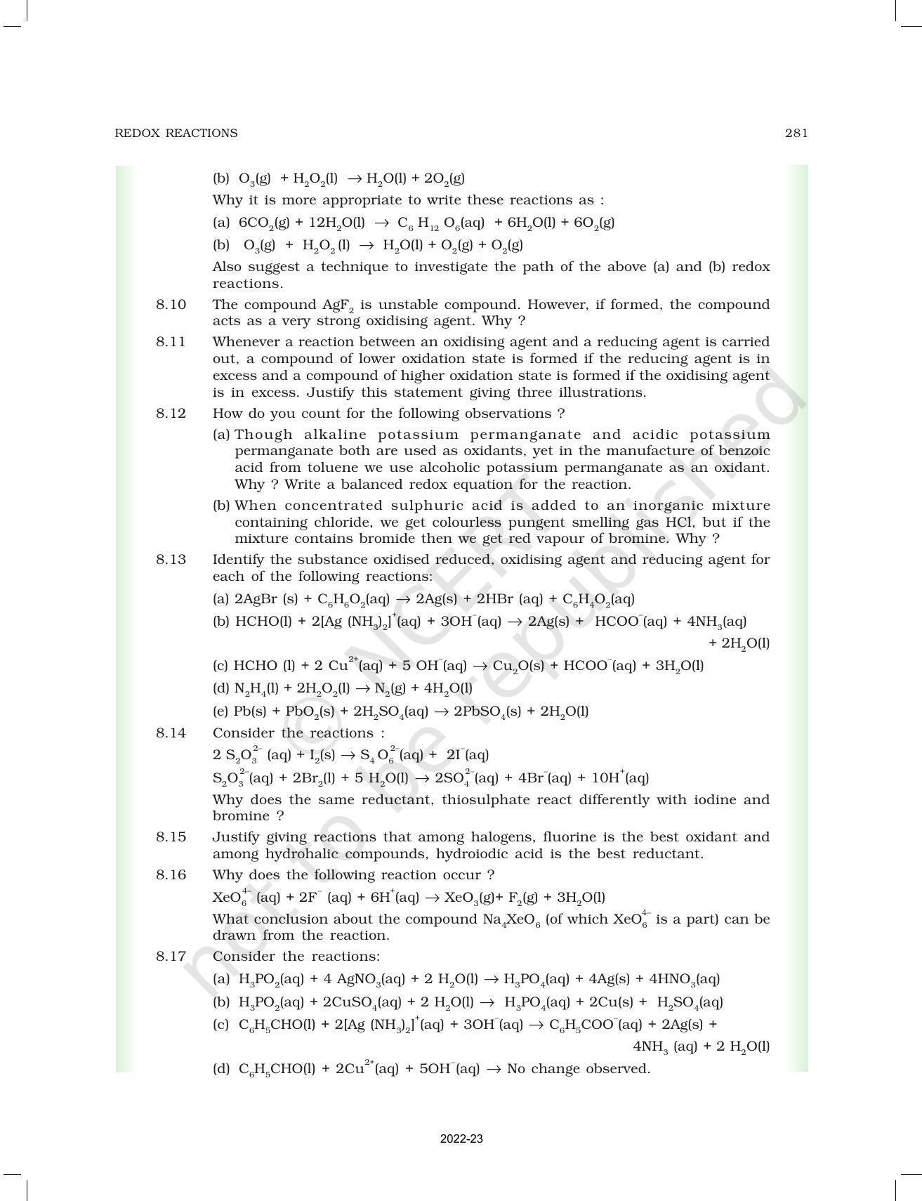 NCERT Book for Class 11 Chemistry Chapter 8 Redox Reactions - Page 19