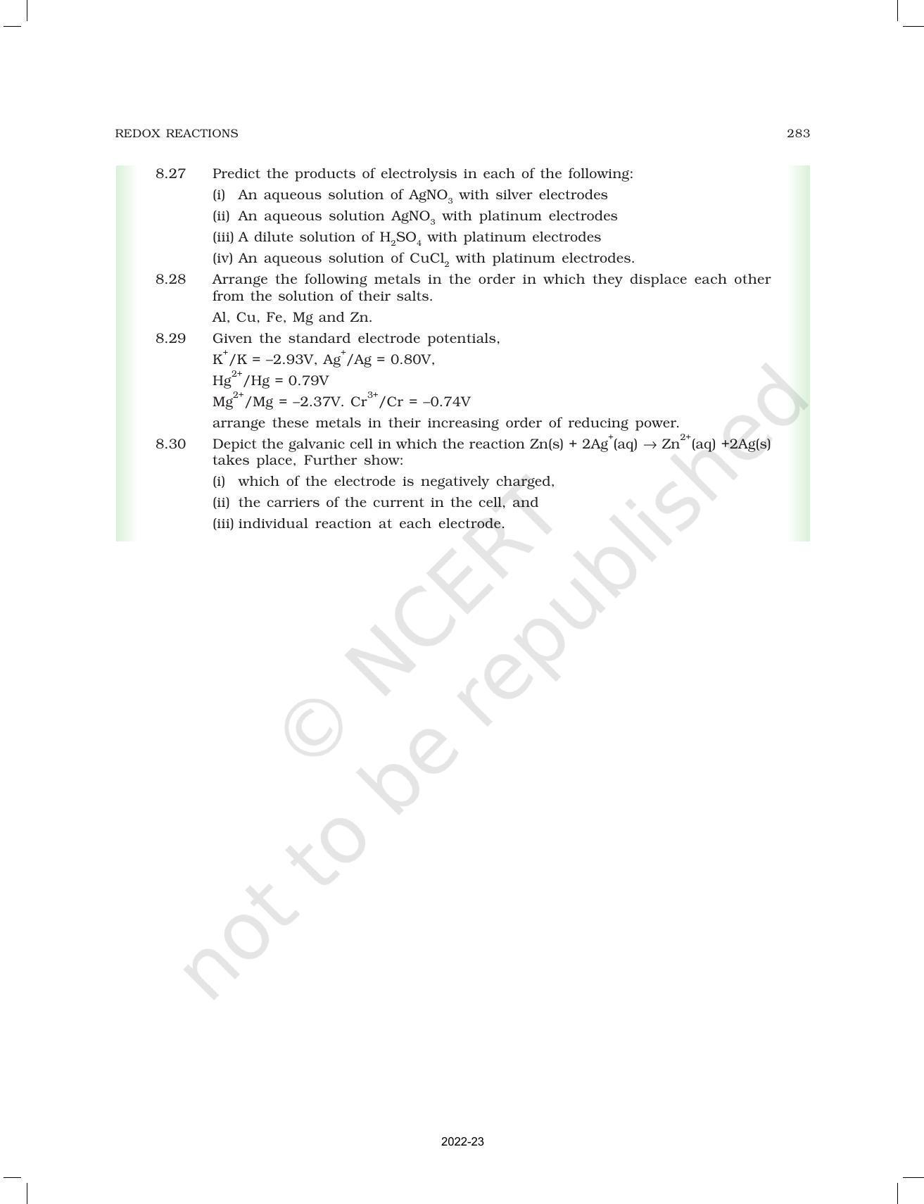 NCERT Book for Class 11 Chemistry Chapter 8 Redox Reactions - Page 21