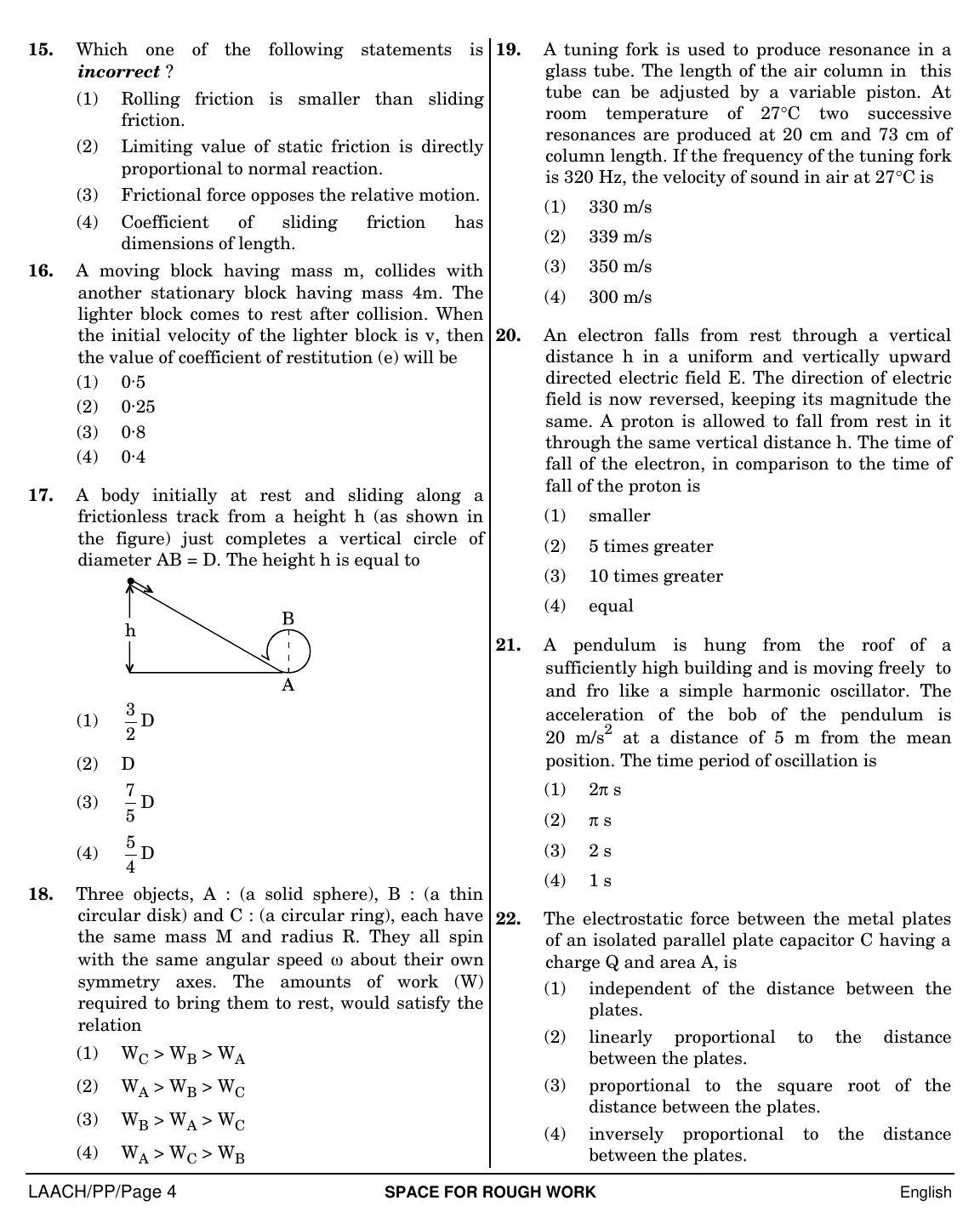 NEET English PP 2019 Question Paper - Page 4