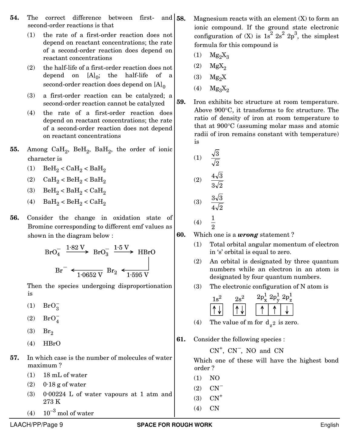 NEET English PP 2019 Question Paper - Page 9