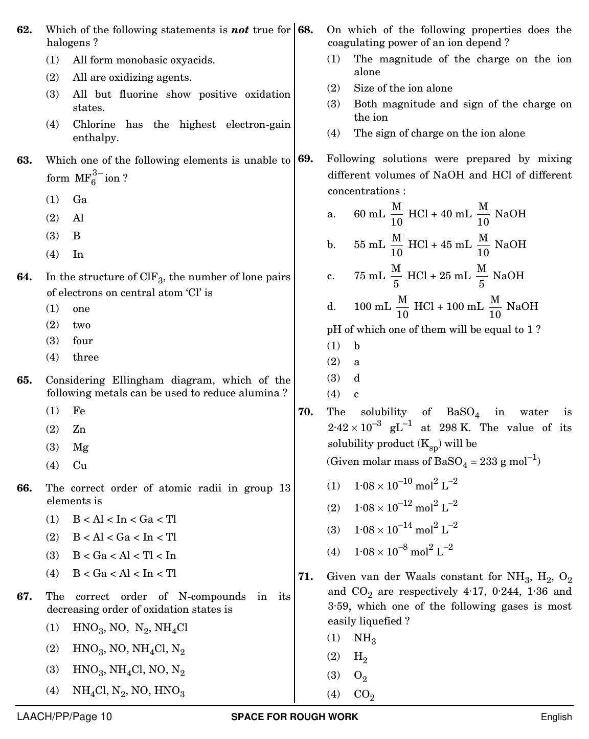 NEET English PP 2019 Question Paper - Page 10