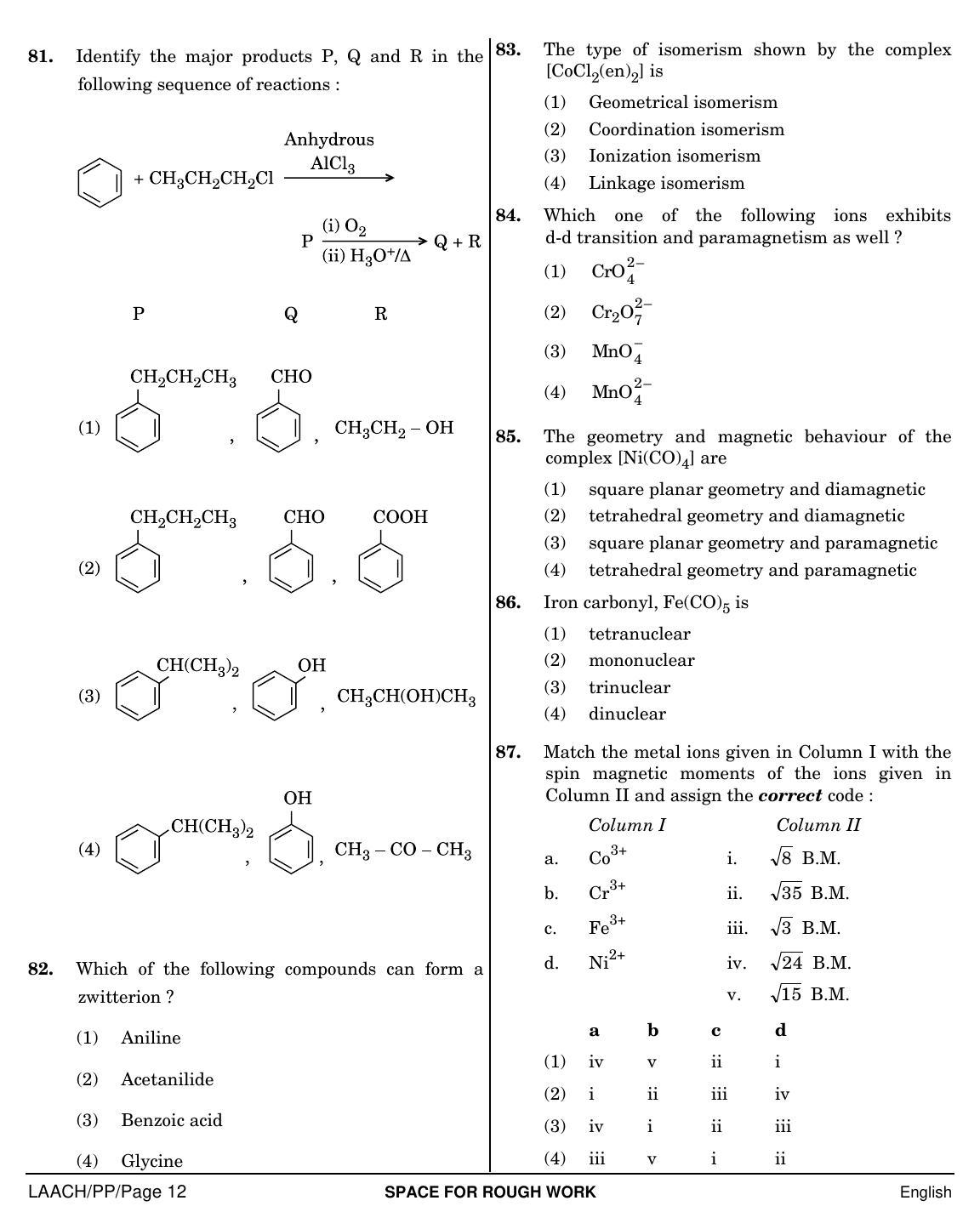 NEET English PP 2019 Question Paper - Page 12
