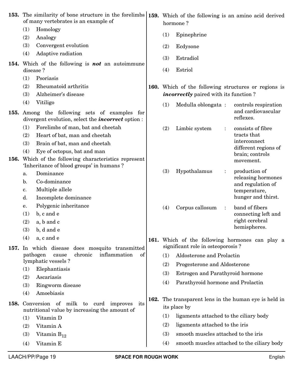 NEET English PP 2019 Question Paper - Page 19