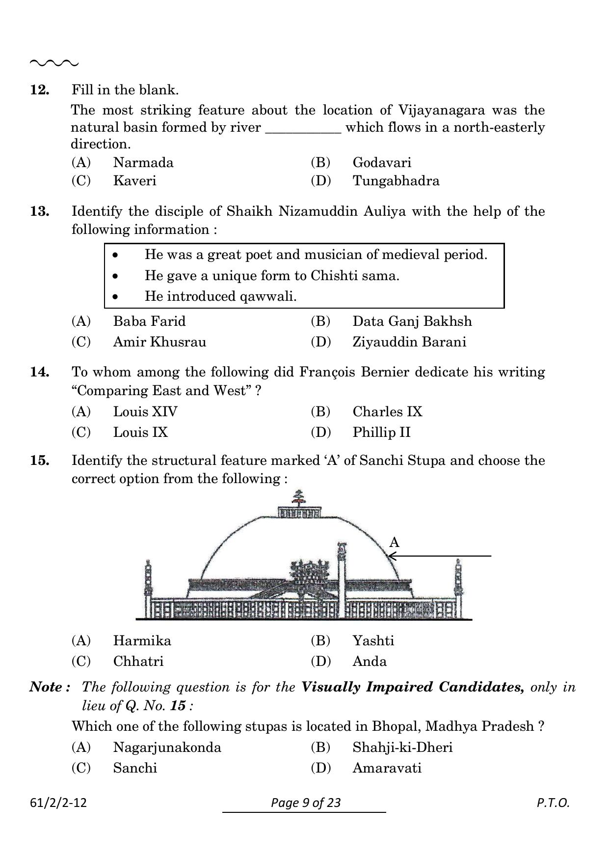 CBSE Class 12 61-2-2 History 2024 Question Paper - Page 9