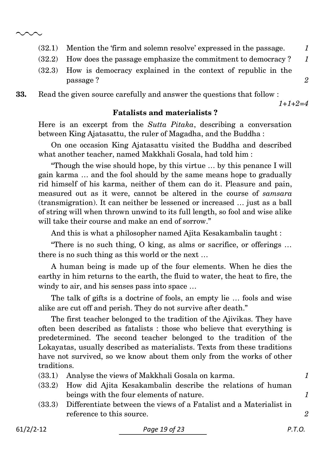 CBSE Class 12 61-2-2 History 2024 Question Paper - Page 19