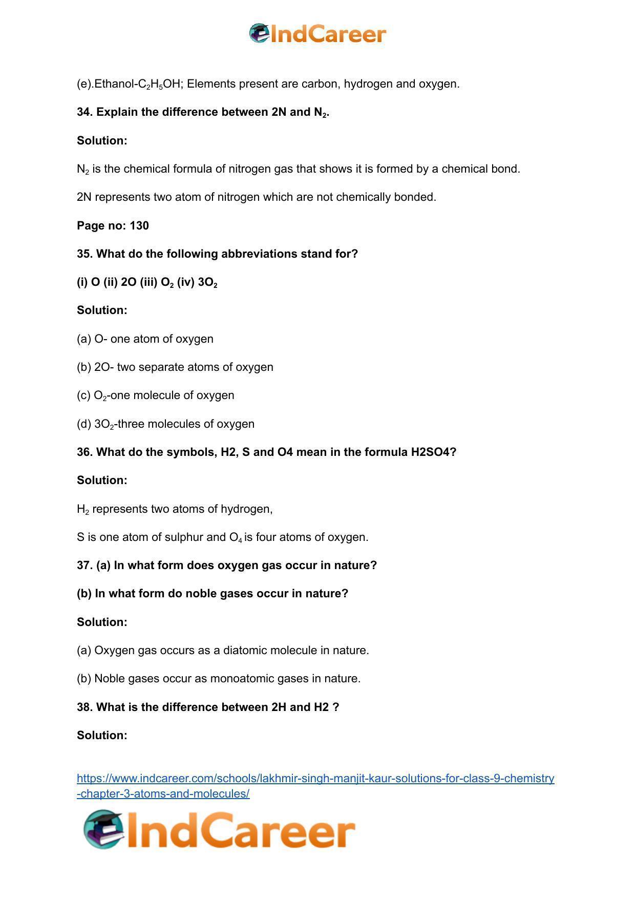Lakhmir Singh Manjit Kaur  Solutions for Class 9 Chemistry: Chapter 3- Atoms and Molecules - Page 9