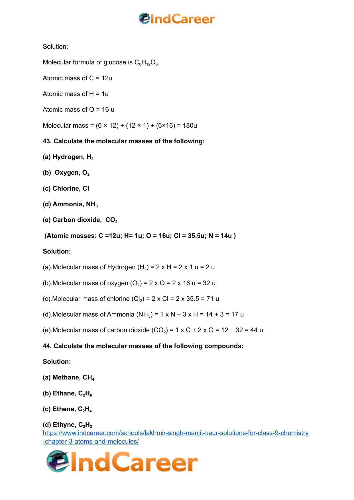 Lakhmir Singh Manjit Kaur  Solutions for Class 9 Chemistry: Chapter 3- Atoms and Molecules - Page 11