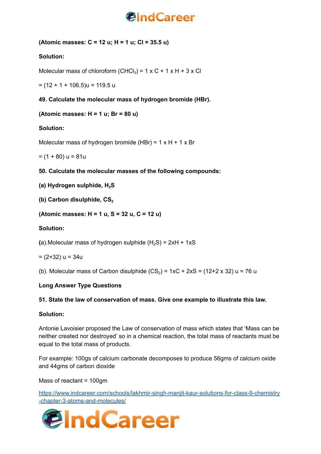Lakhmir Singh Manjit Kaur  Solutions for Class 9 Chemistry: Chapter 3- Atoms and Molecules - Page 13