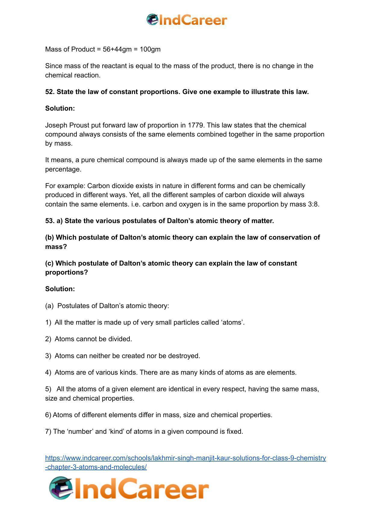 Lakhmir Singh Manjit Kaur  Solutions for Class 9 Chemistry: Chapter 3- Atoms and Molecules - Page 14